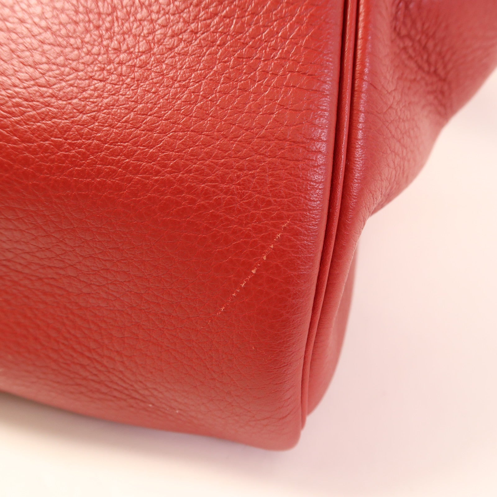 HERMES 【激減優惠】Clemence皮革Lindy 30金扣手挽肩背兩用袋 Rouge Tomate