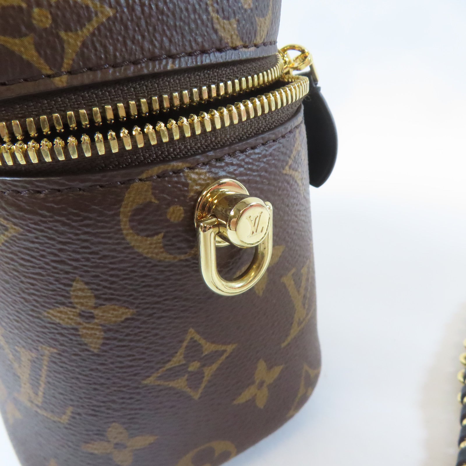 LOUIS VUITTON Monogram Vanity PM 2 Way Chain Shoulder Bag金扣手挽肩背兩用袋啡色