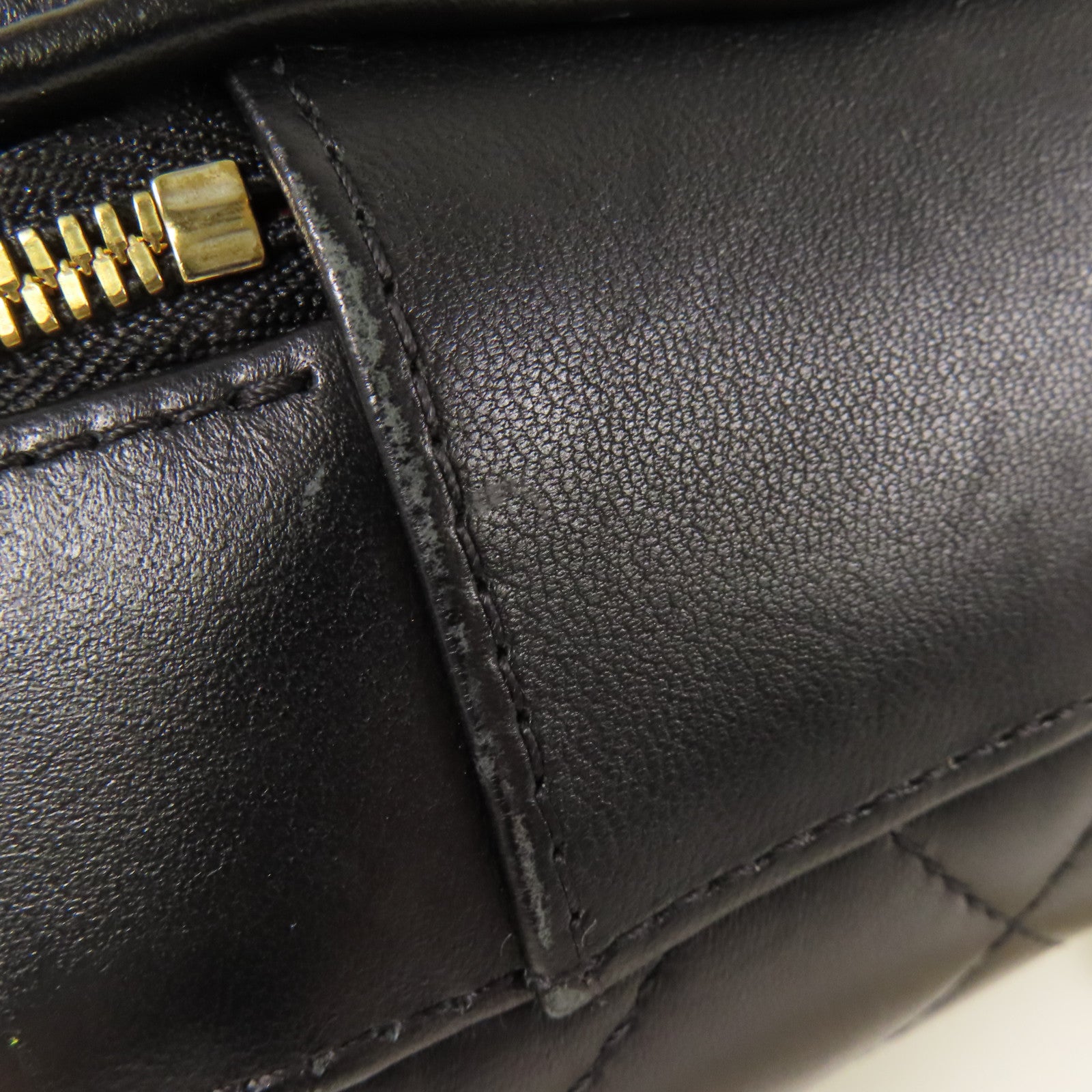 CHANEL CC GHW Small Vanity Case 2Way Shoulder Hand Bag Calfskin Leather Black