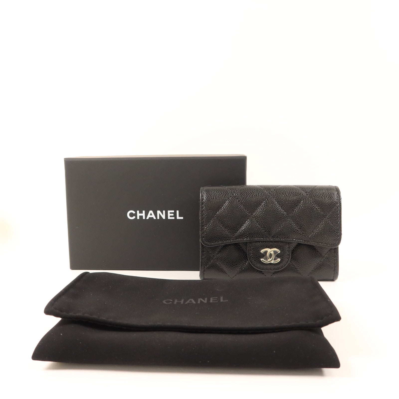CHANEL 牛皮皮革Card Case金扣卡片套