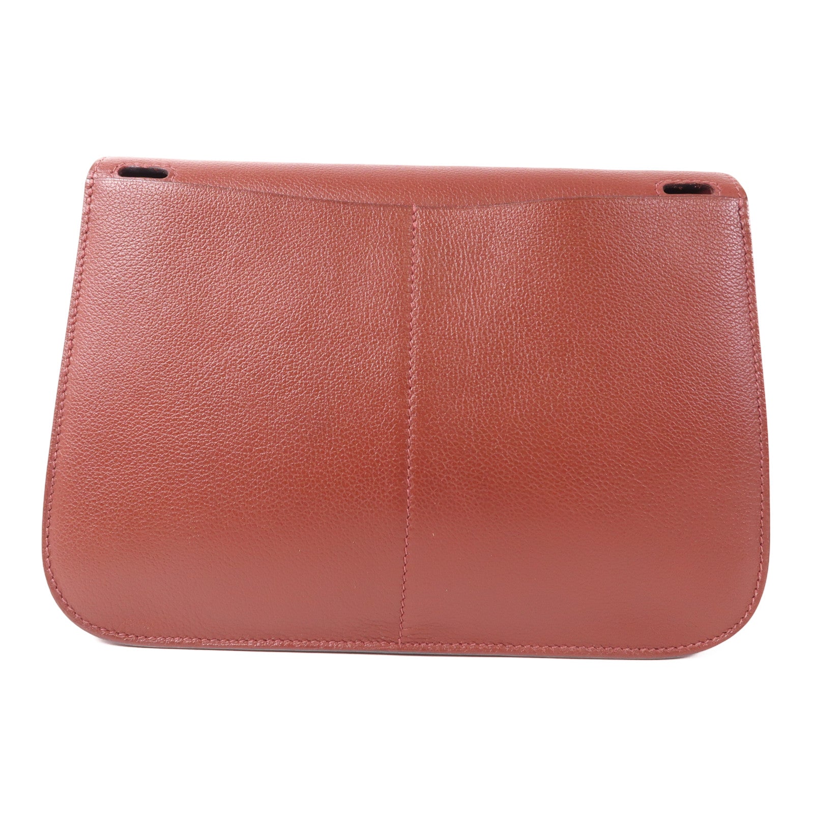 HERMES Evercolor皮革Halzan 25金扣手挽肩背兩用袋Rouge H