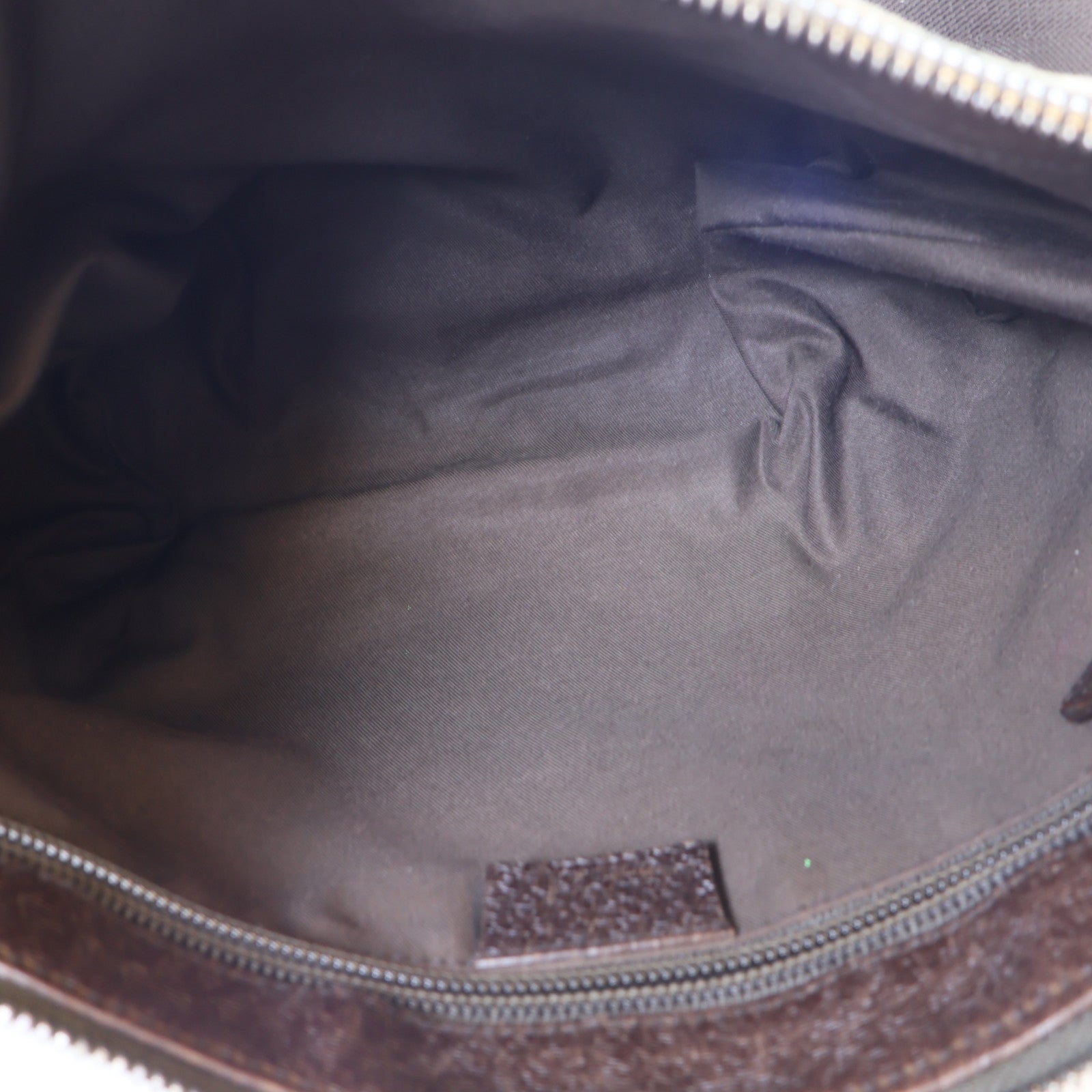 GUCCI 帆布Shoulder Bag銀扣肩背袋棕色