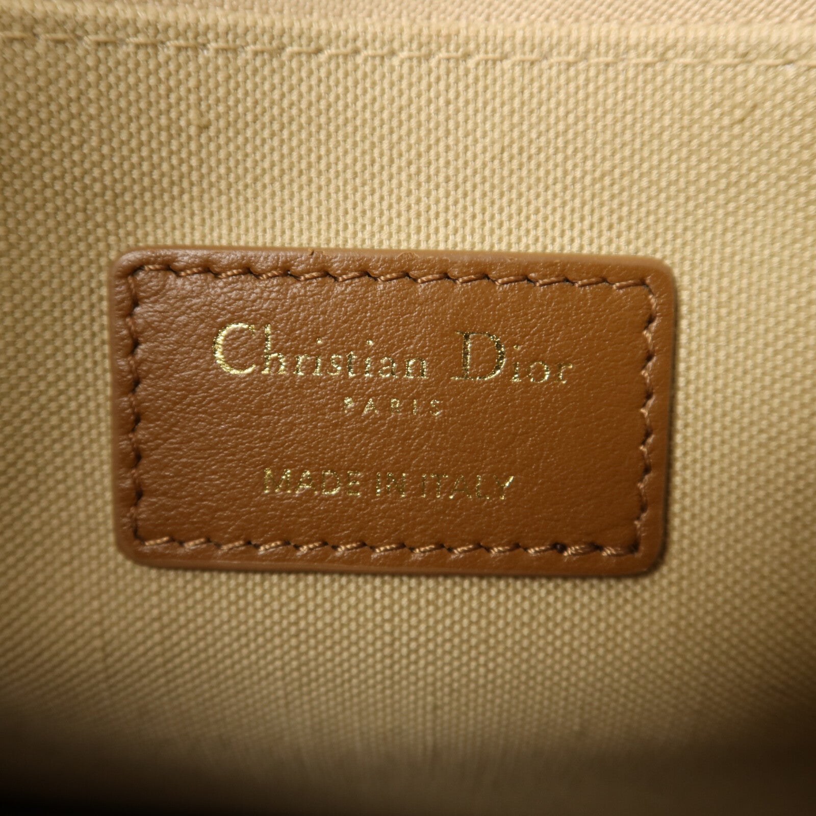 Dior 牛皮皮革/帆布Book Tote PM金扣手挽肩背兩用袋