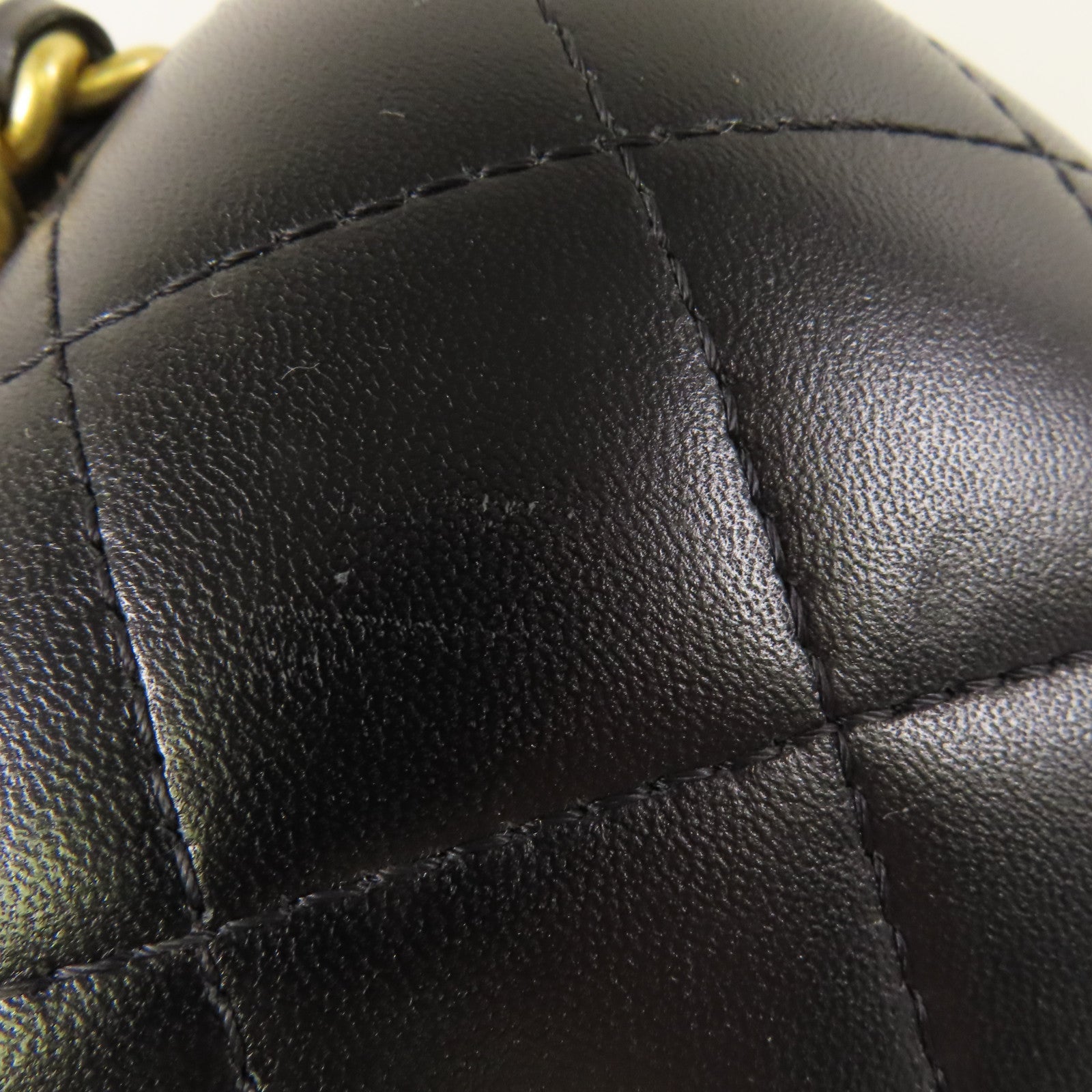 CHANEL CC GHW Small Vanity Case 2Way Shoulder Hand Bag Calfskin Leather Black