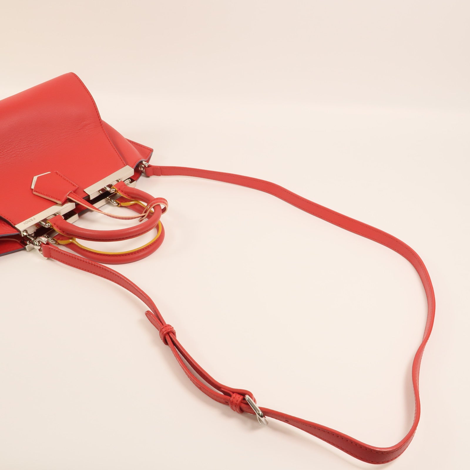 FENDI 牛皮皮革Mini 3 Jours銀扣手挽肩背兩用袋