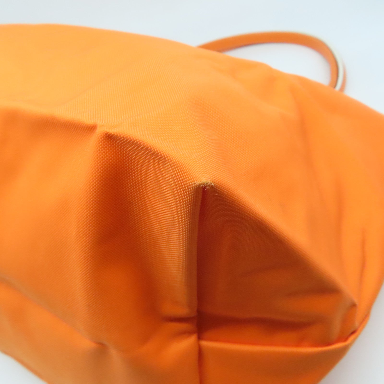 Longchamp 【激減優惠】尼龍Tote Bag銀扣肩背袋橙色