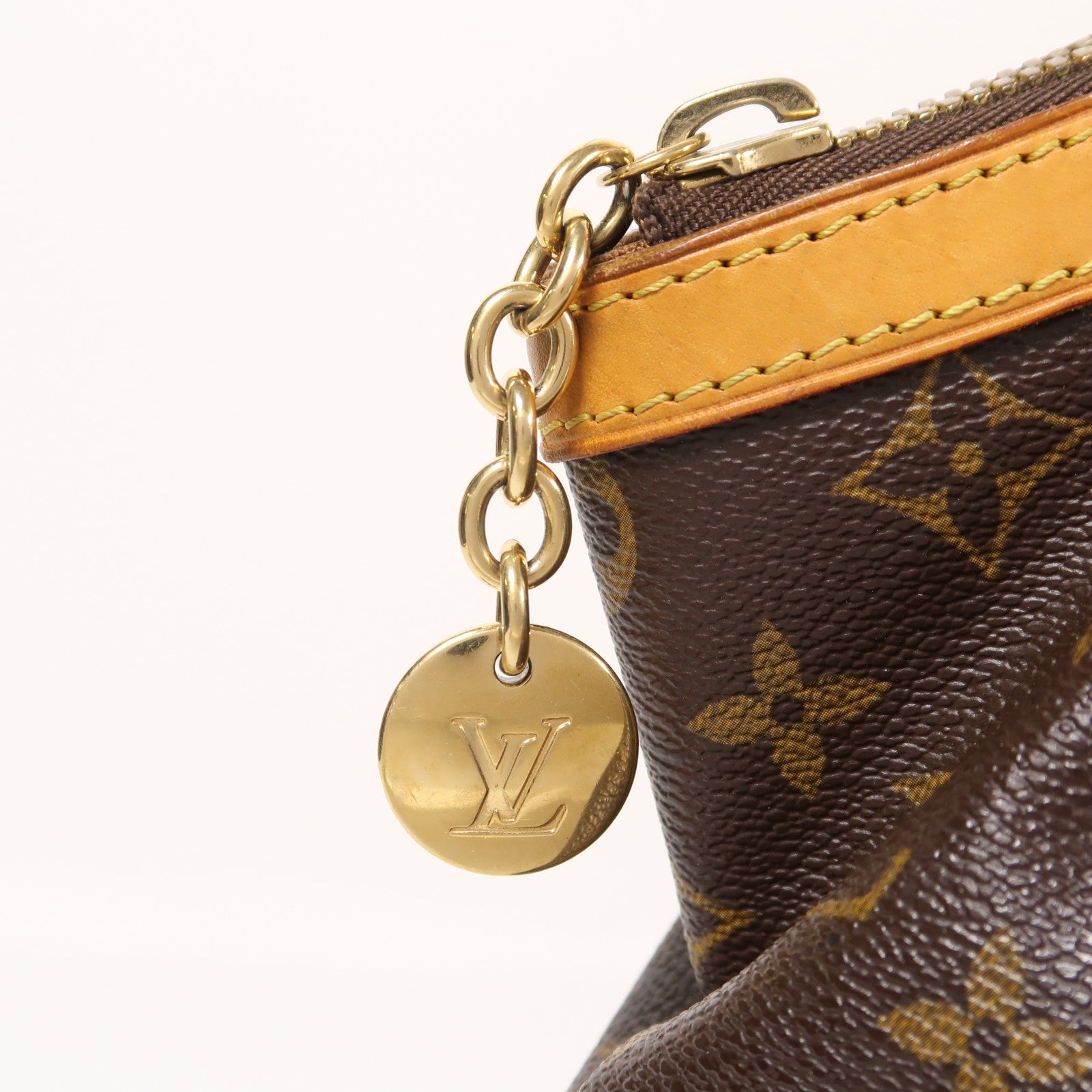 LOUIS VUITTON LV GHW Tivoli PM Shoulder Handbag M40143 Monogram Brown