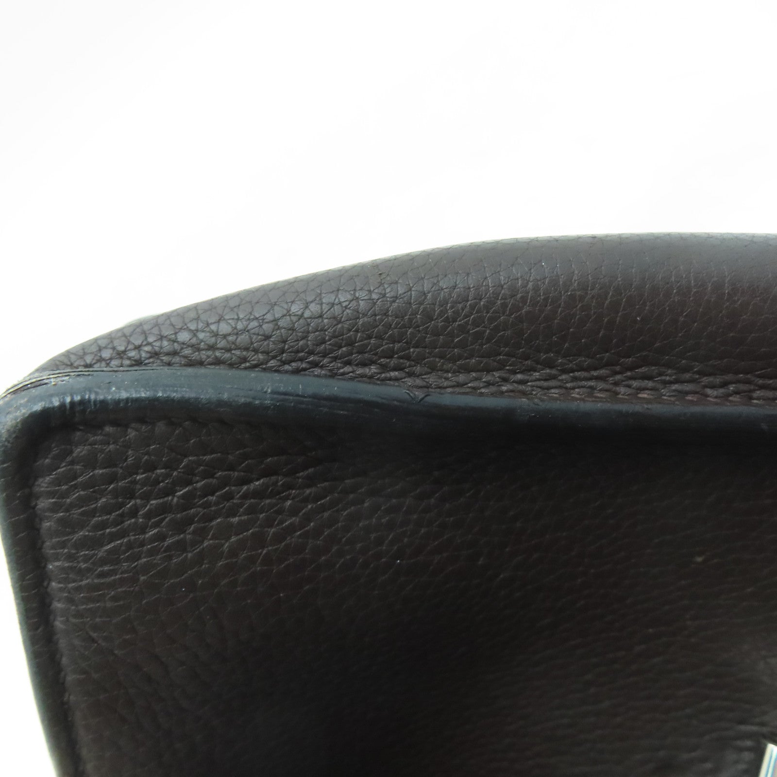 HERMES 【激減優惠】牛皮皮革Sac A Depeches 27銀扣手挽袋啡色