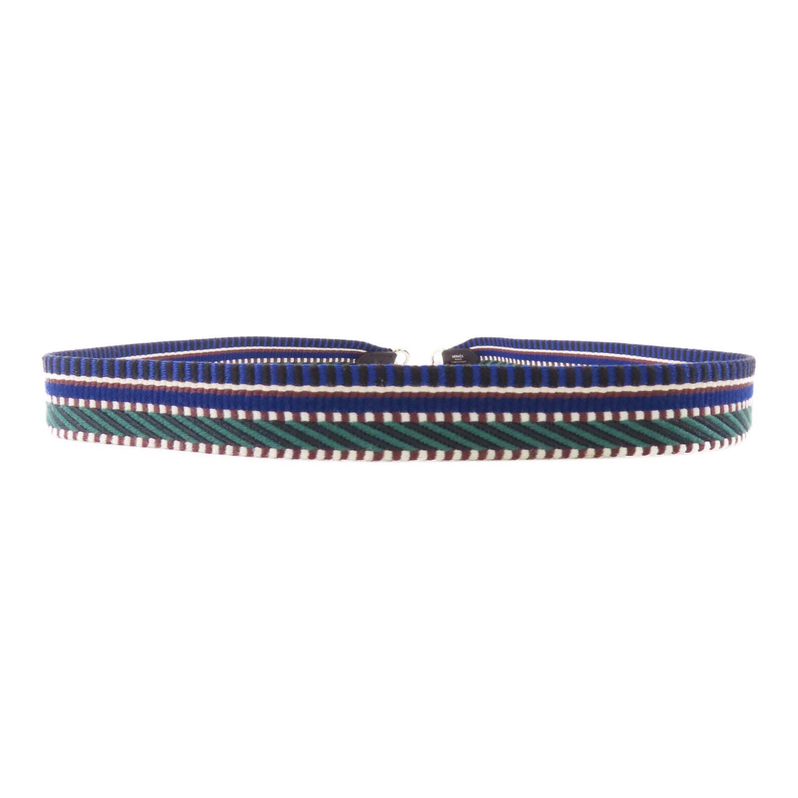 HERMES 帆布Shoulder Strap銀扣肩帶