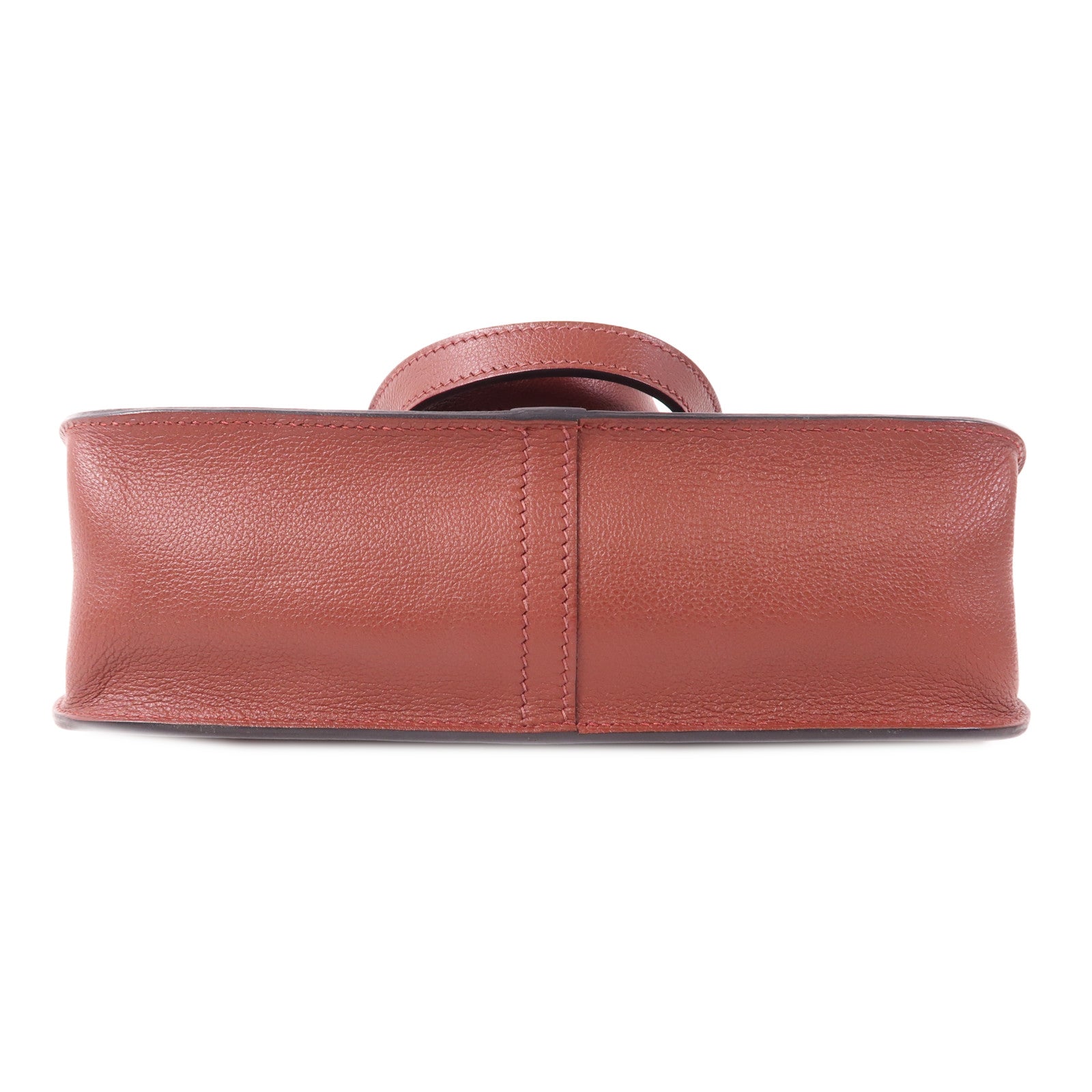 HERMES Evercolor皮革Halzan 25金扣手挽肩背兩用袋Rouge H