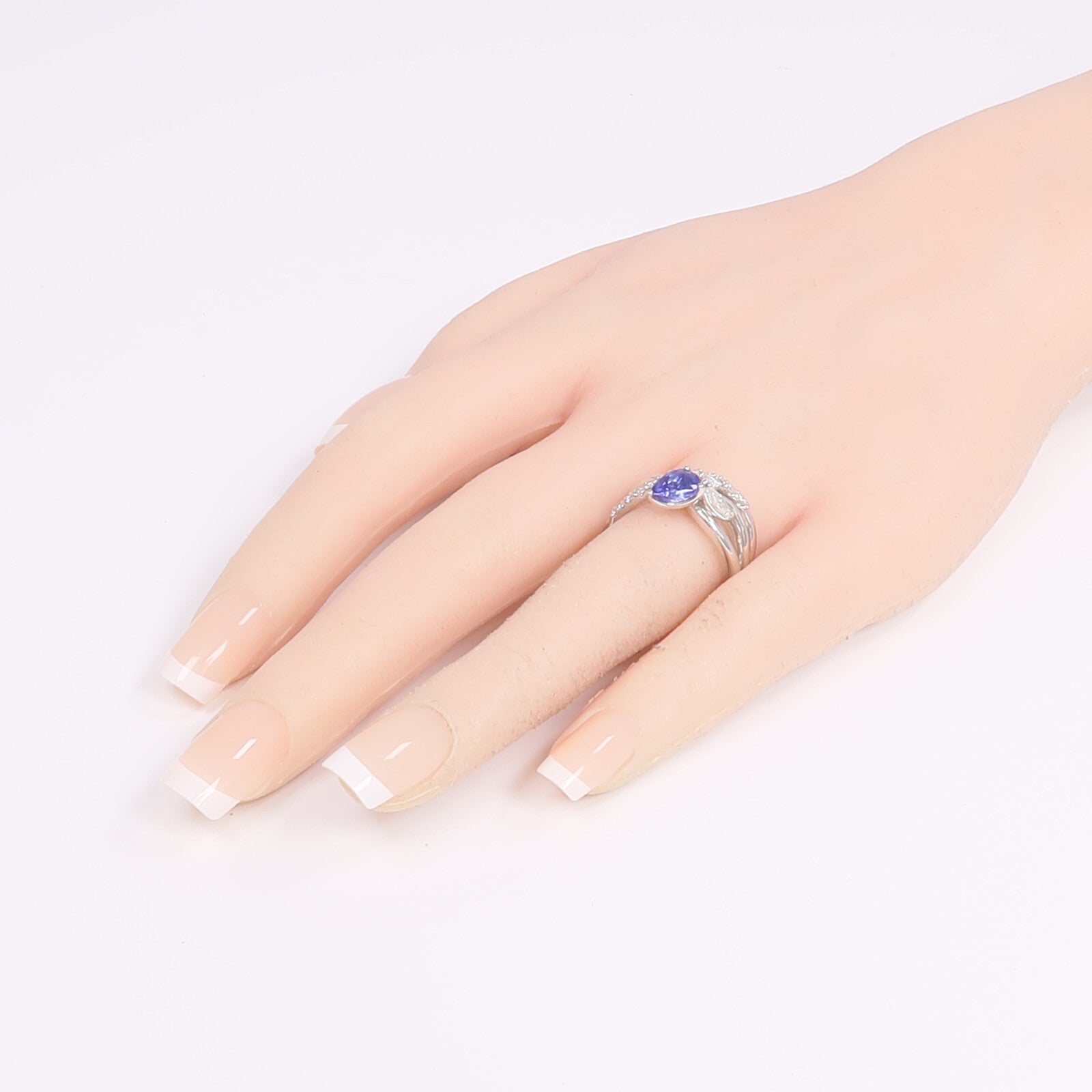 JEWELRY PT900鉑金Tanzanite Diamond Ring坦桑石/鑽石戒指