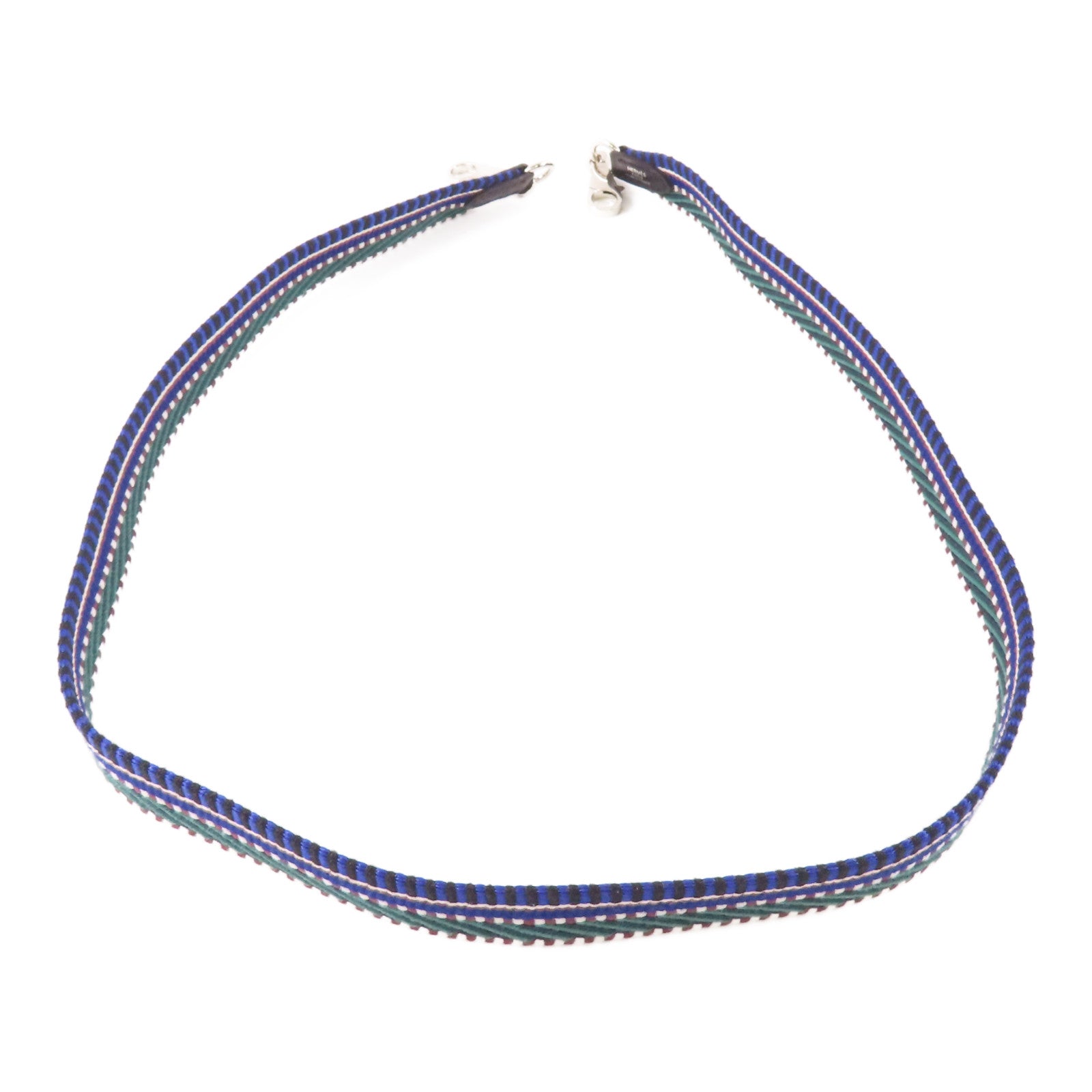 HERMES 帆布Shoulder Strap銀扣肩帶
