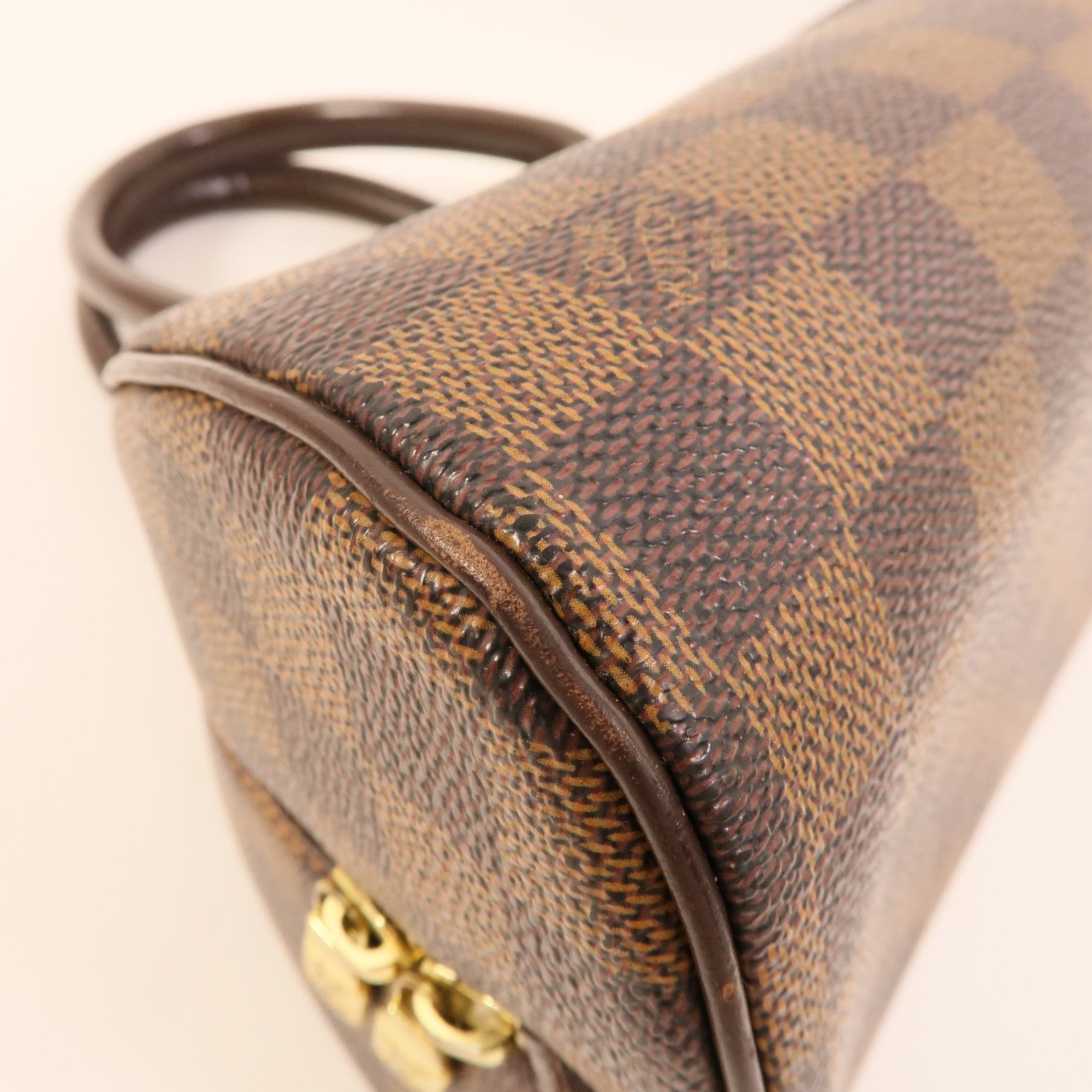 LOUIS VUITTON Damier Rivera Mini金扣手挽袋