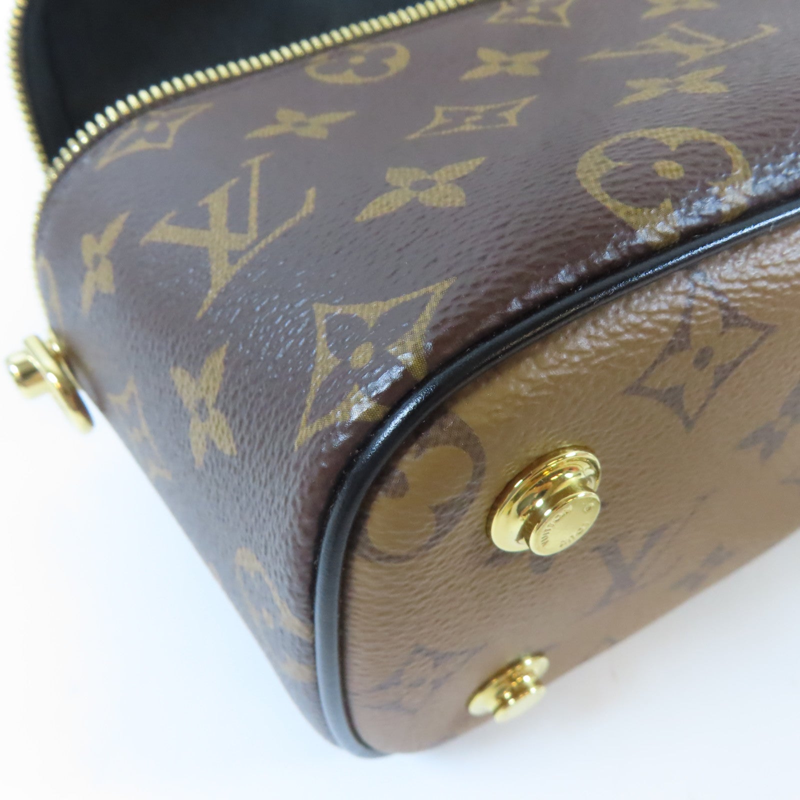 LOUIS VUITTON Monogram Vanity PM 2 Way Chain Shoulder Bag金扣手挽肩背兩用袋啡色
