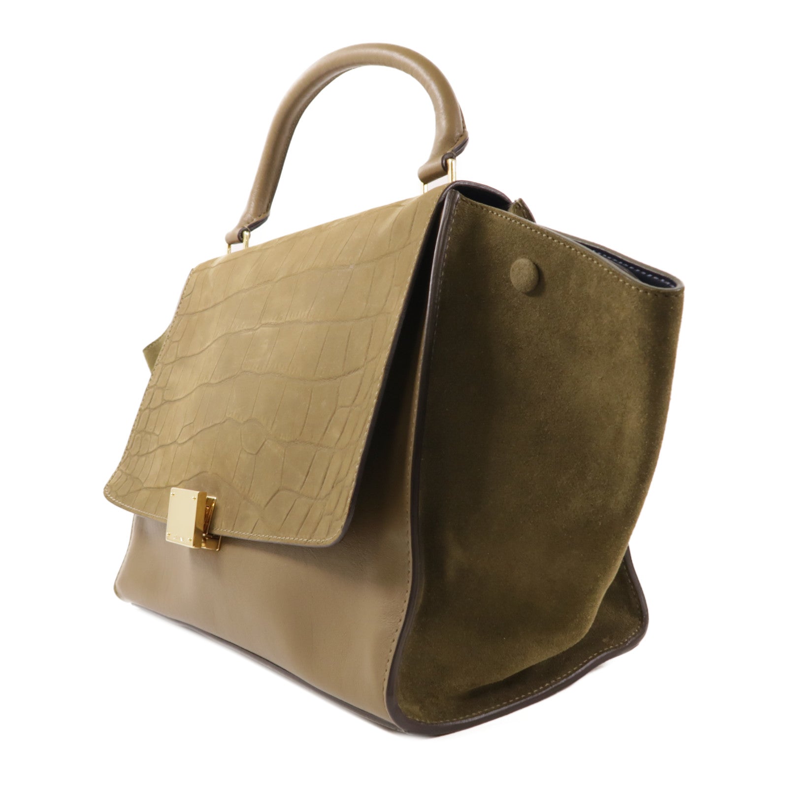 CELINE 牛皮皮革Trapeze金扣手挽肩背兩用袋