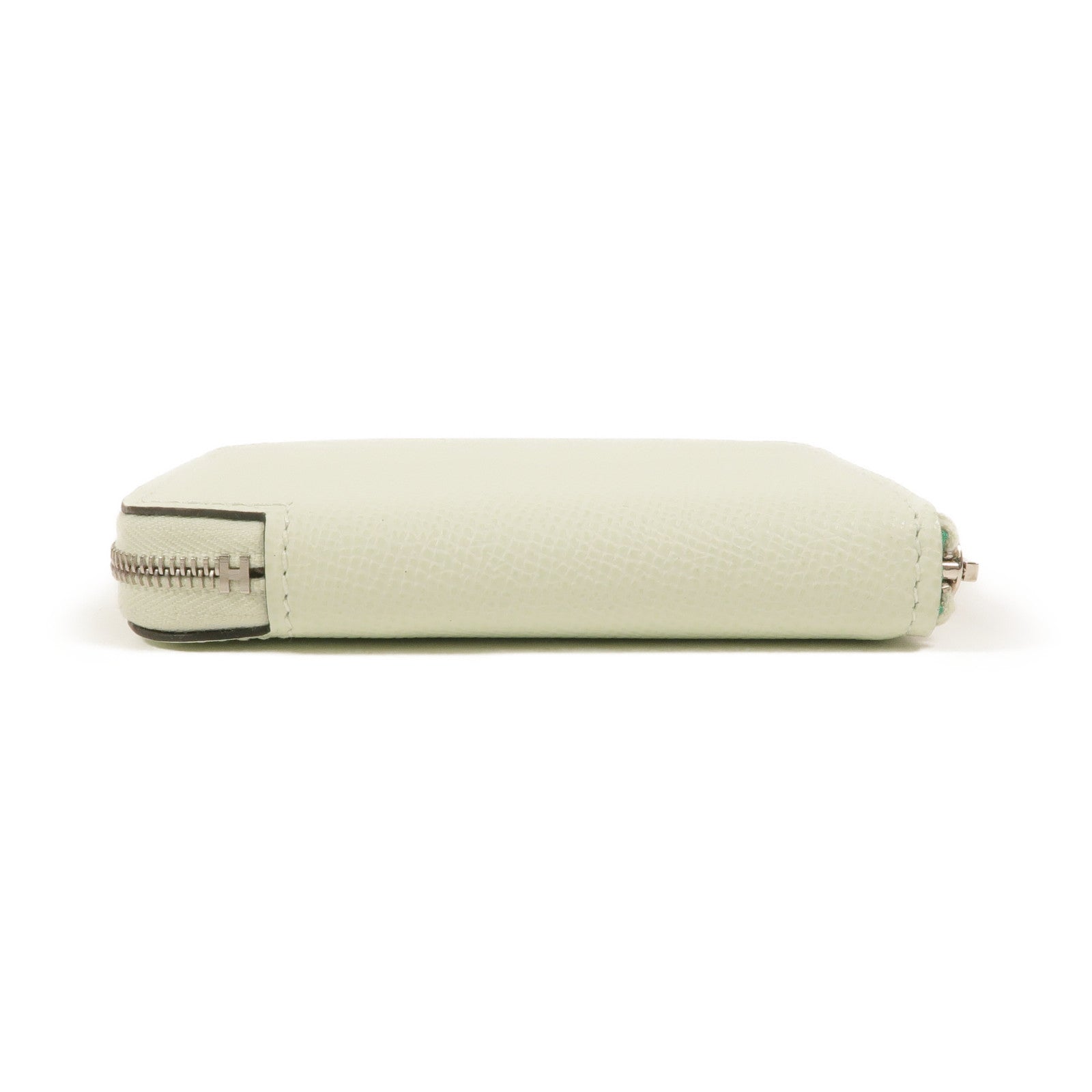 HERMES Epsom皮革Silk In Compact Wallet錢包Vert Fizz