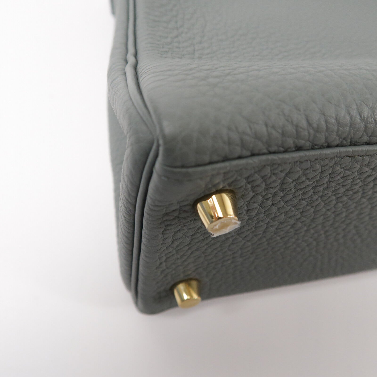 HERMES Togo皮革Kelly 25手挽肩背兩用袋Vert Amande