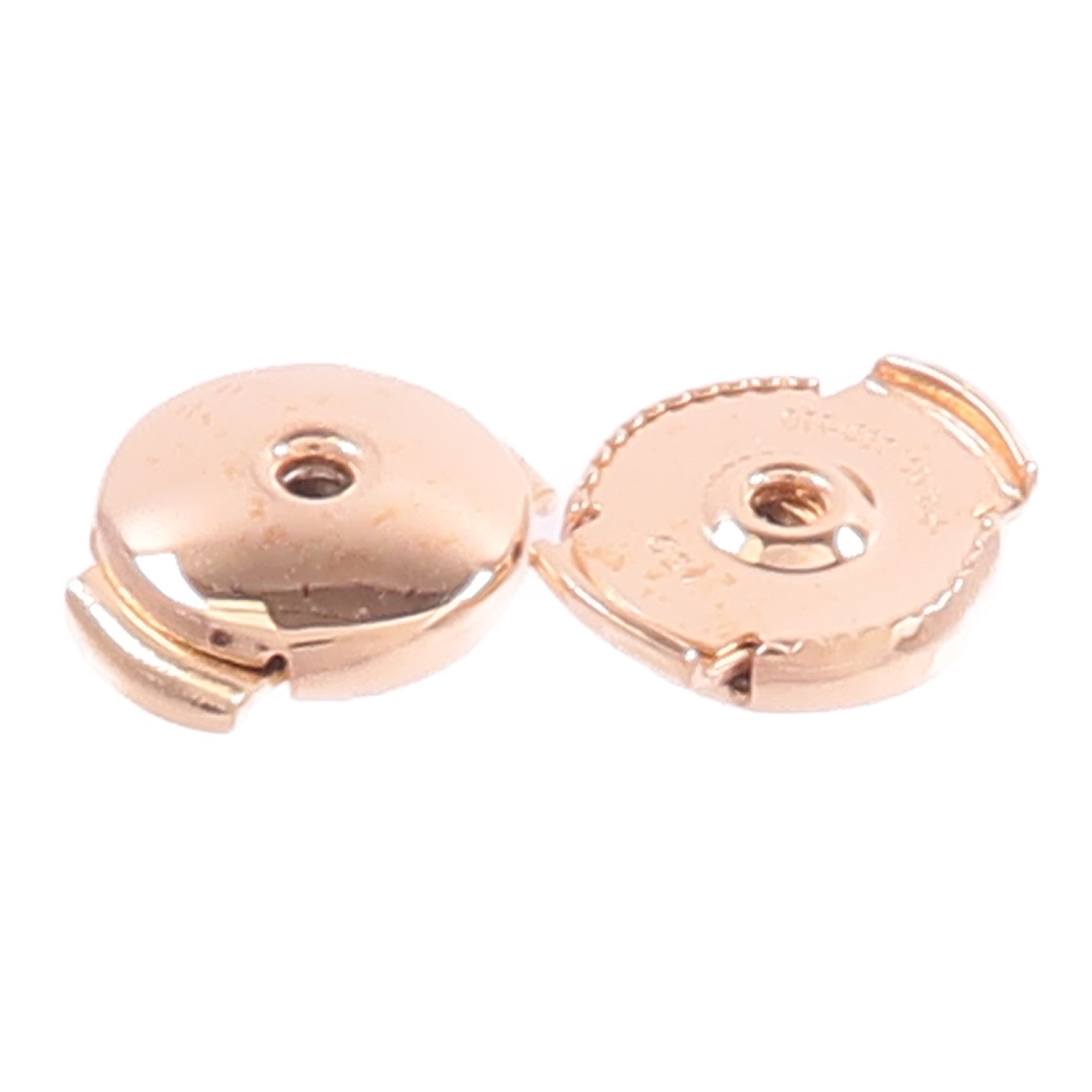 HERMES 18K玫瑰金/陶瓷Chaine Dancre Verso Earrings鑽石耳環