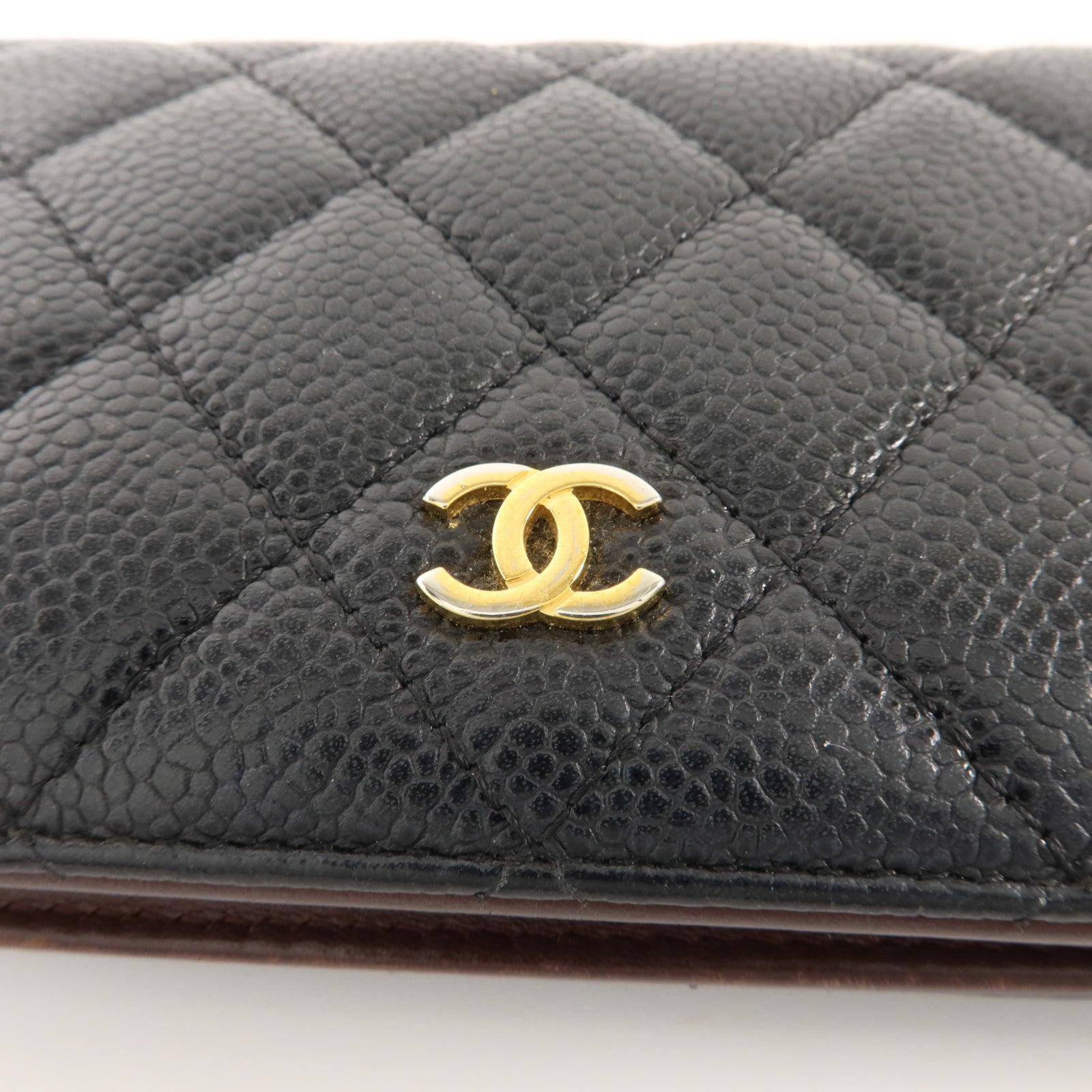 CHANEL 牛皮皮革Classic Long Flap Wallet金扣長錢包
