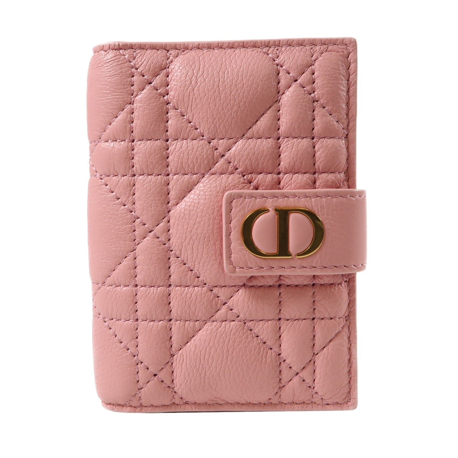 Dior 羊皮皮革Card Case金扣卡片套粉紅色