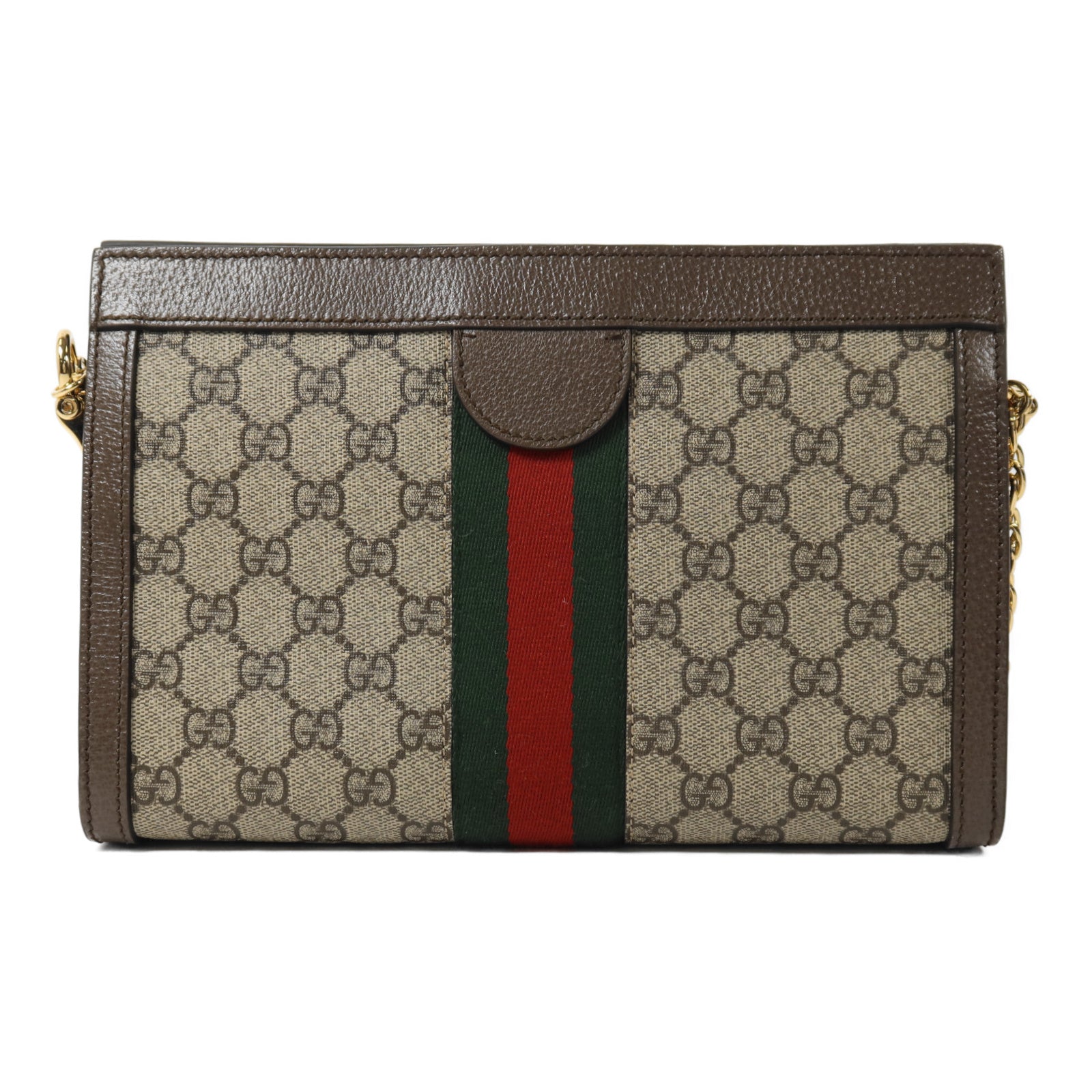 GUCCI 塗層帆布Ophidia GG鏈帶肩背袋