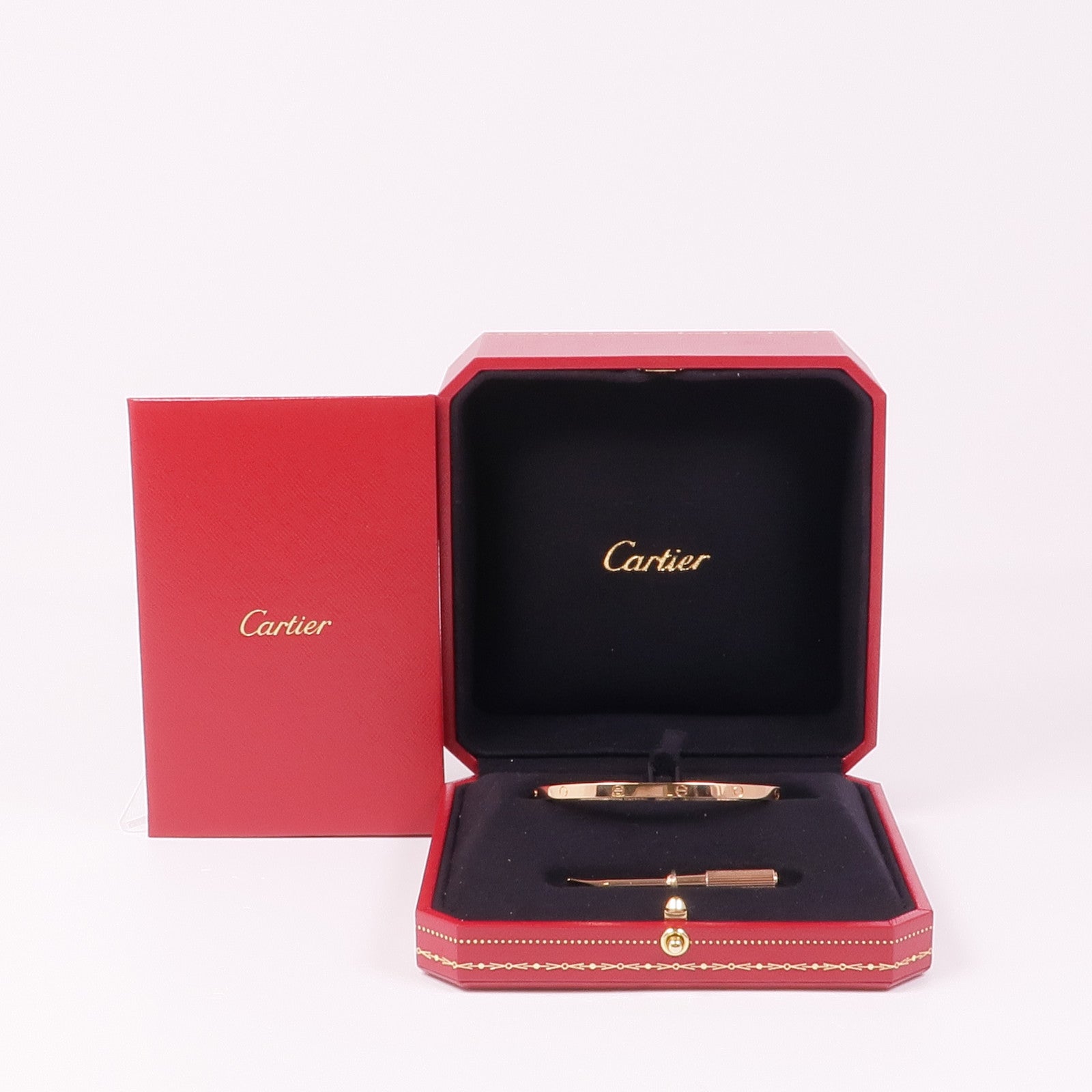 CARTIER 18K玫瑰金Love Bracelet手鐲Cartier#18