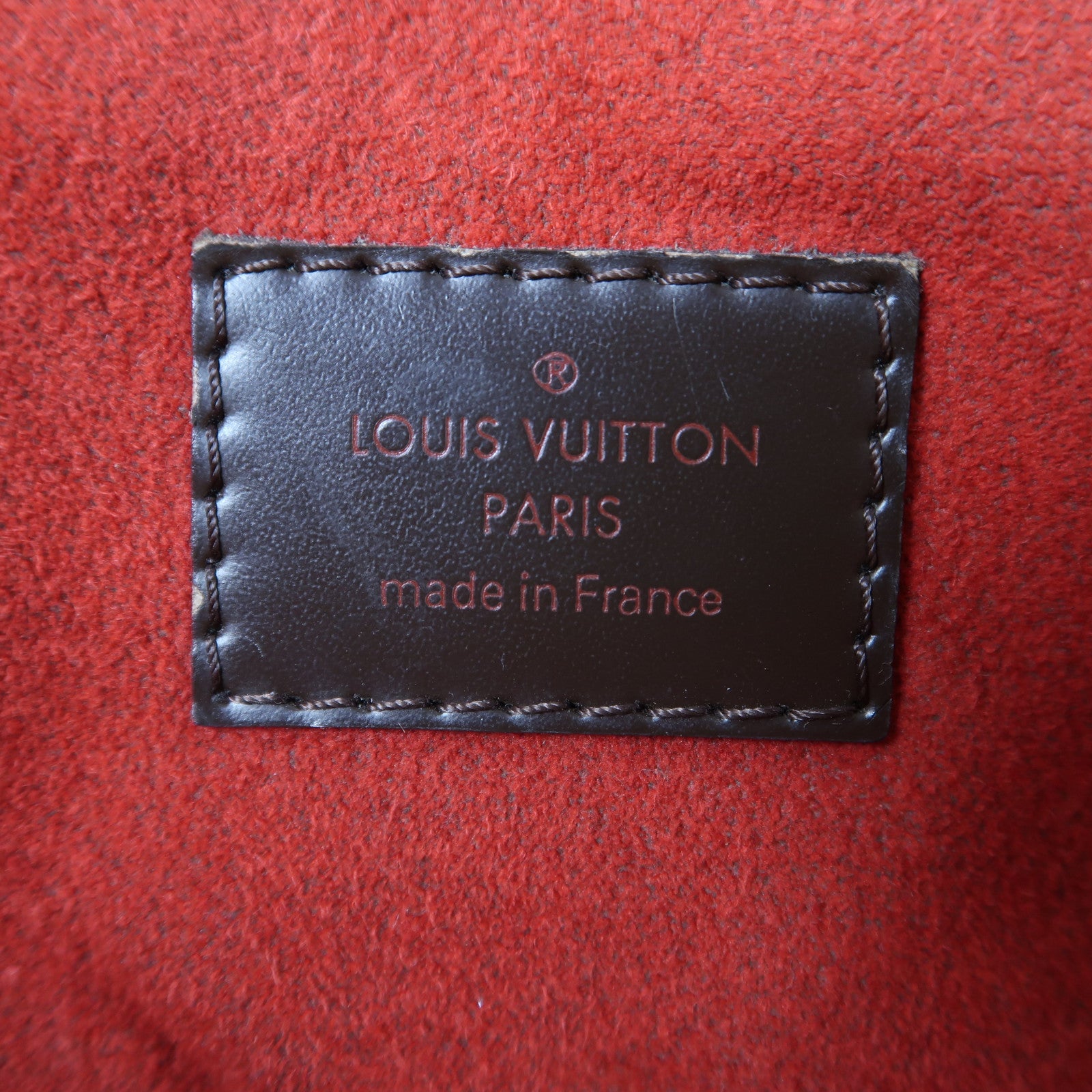 LOUIS VUITTON Damier Trevi金扣手挽肩背兩用袋棕色