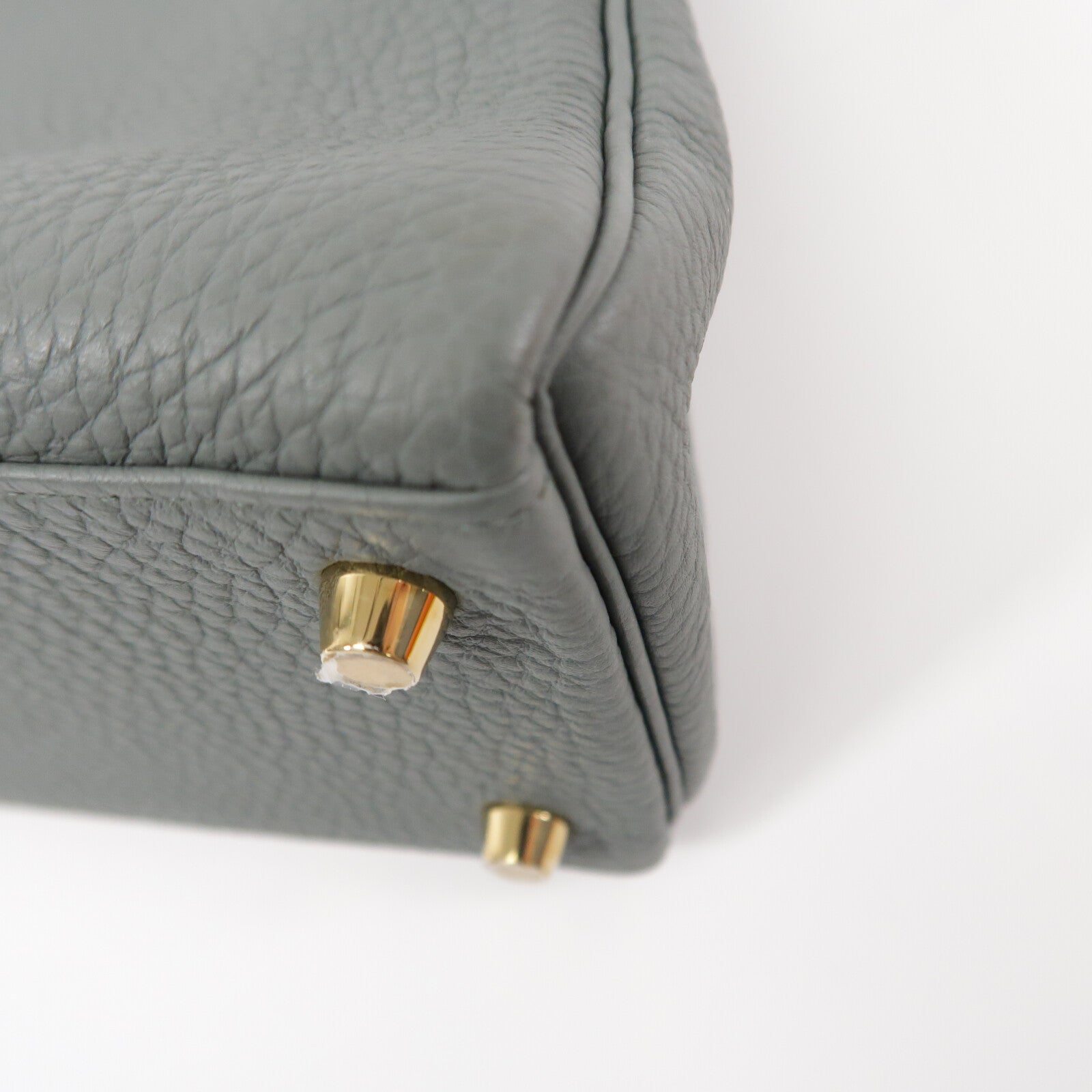 HERMES Togo皮革Kelly 25手挽肩背兩用袋Vert Amande