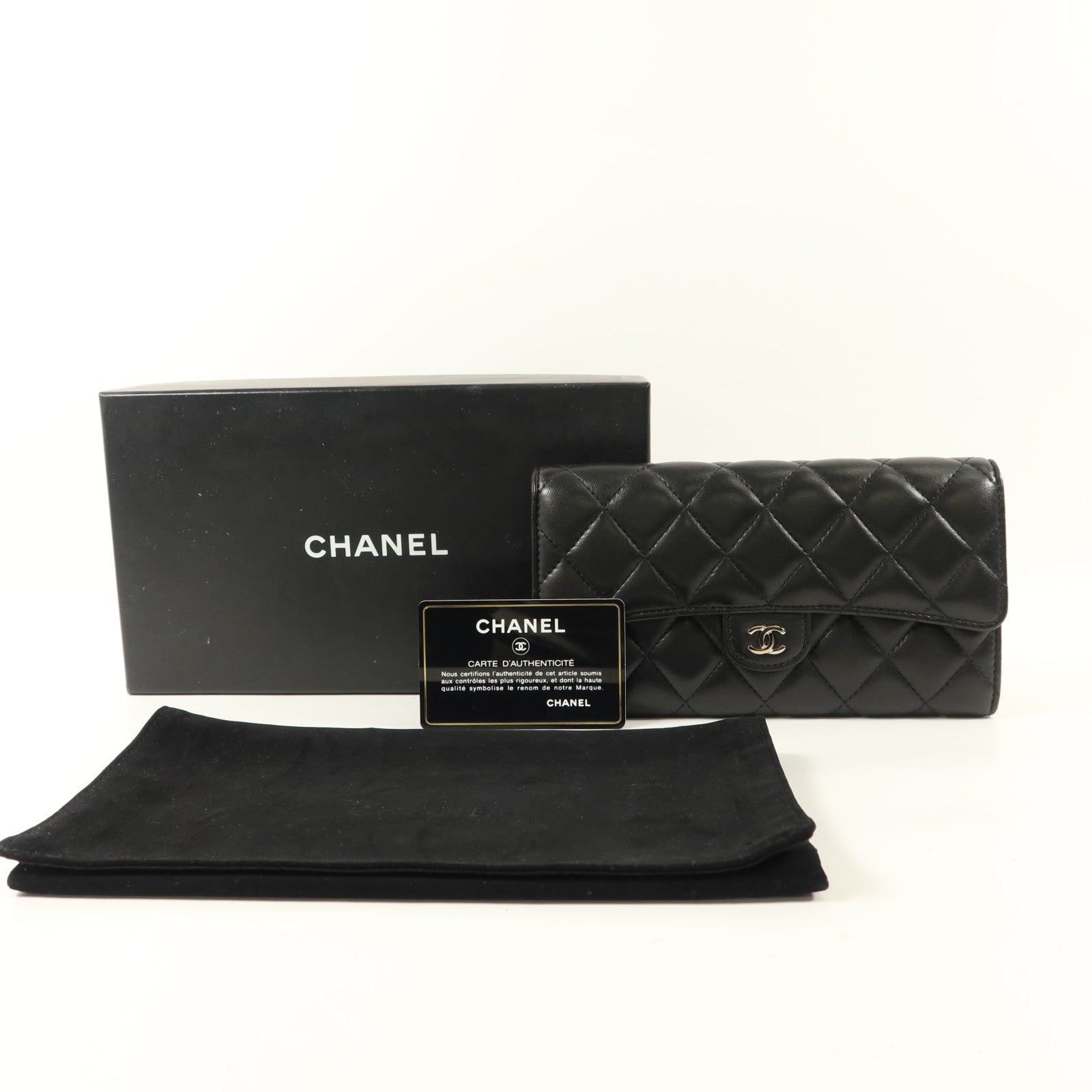 CHANEL 羊皮皮革Classic Flap Long Wallet長錢包