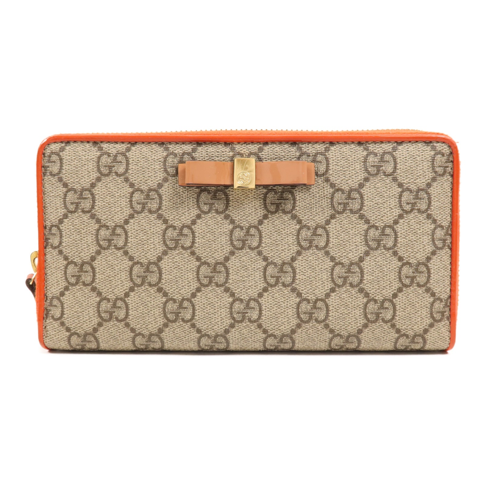 GUCCI 塗層帆布Long Wallet金扣長錢包