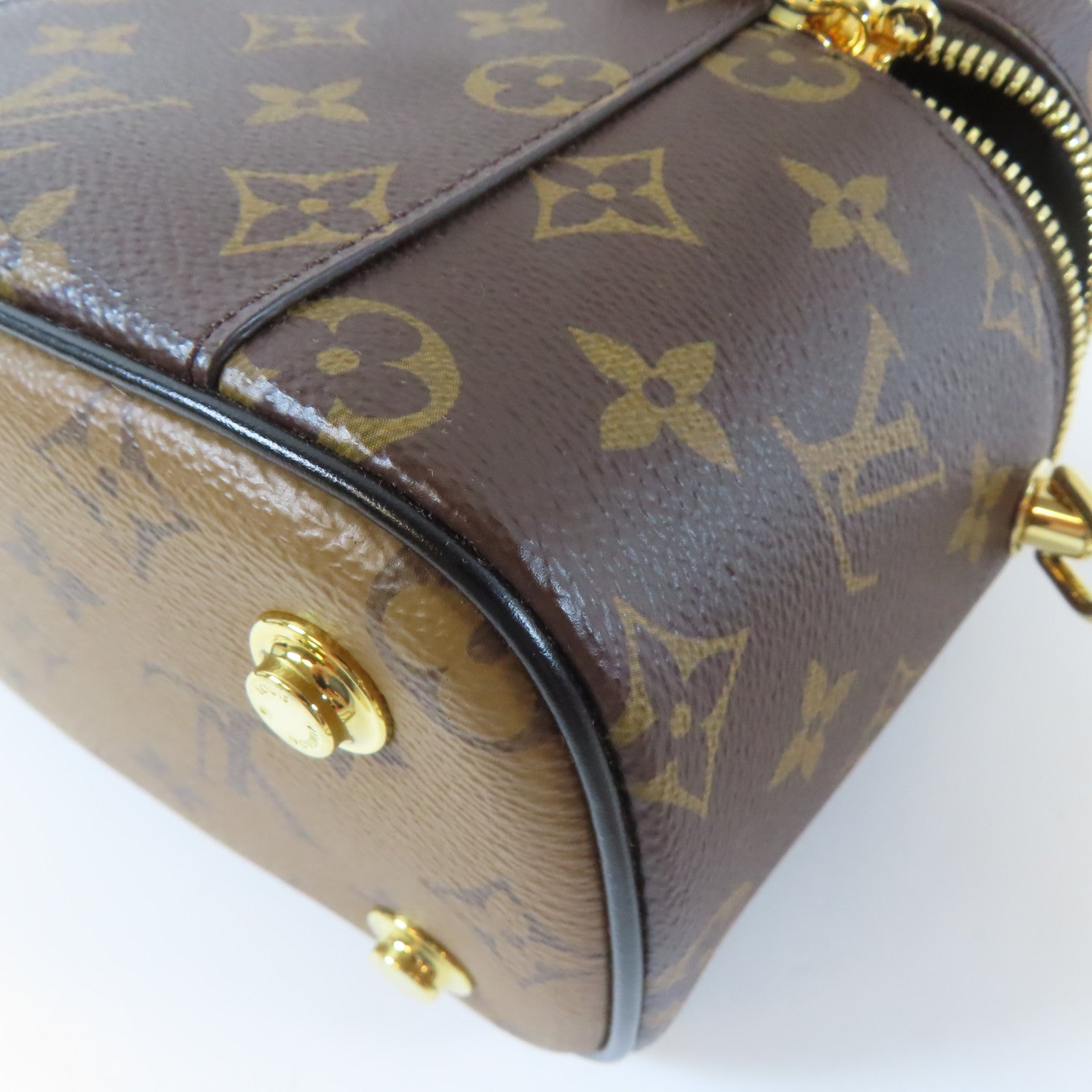 LOUIS VUITTON Monogram Vanity PM 2 Way Chain Shoulder Bag金扣手挽肩背兩用袋啡色