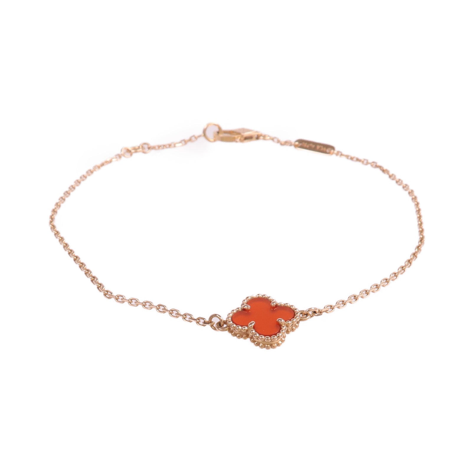 Van Cleef & Arpels 18K玫瑰金Sweet Alhambra Bracelet紅玉髓手鏈