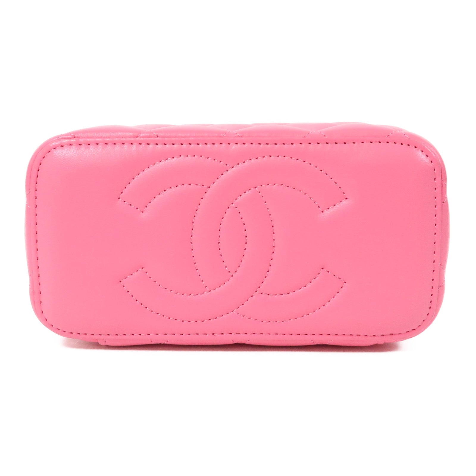 CHANEL 【激減優惠】菱格羊皮皮革Chanel Box Bag金扣鏈帶肩背袋粉紅色
