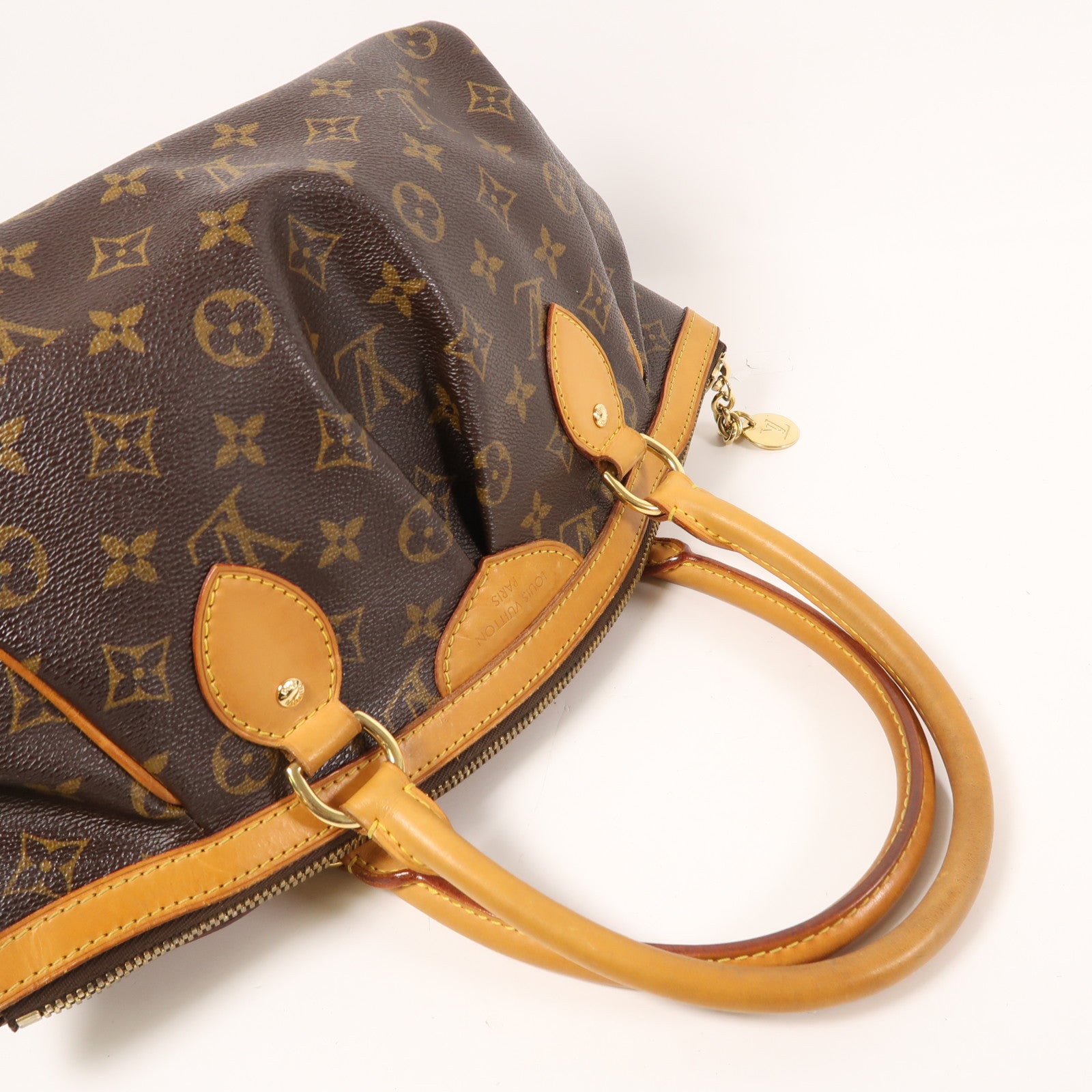 LOUIS VUITTON LV GHW Tivoli PM Shoulder Handbag M40143 Monogram Brown