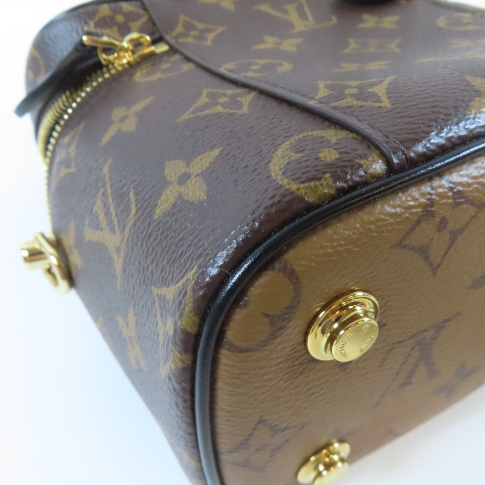 LOUIS VUITTON Monogram Vanity PM 2 Way Chain Shoulder Bag金扣手挽肩背兩用袋啡色