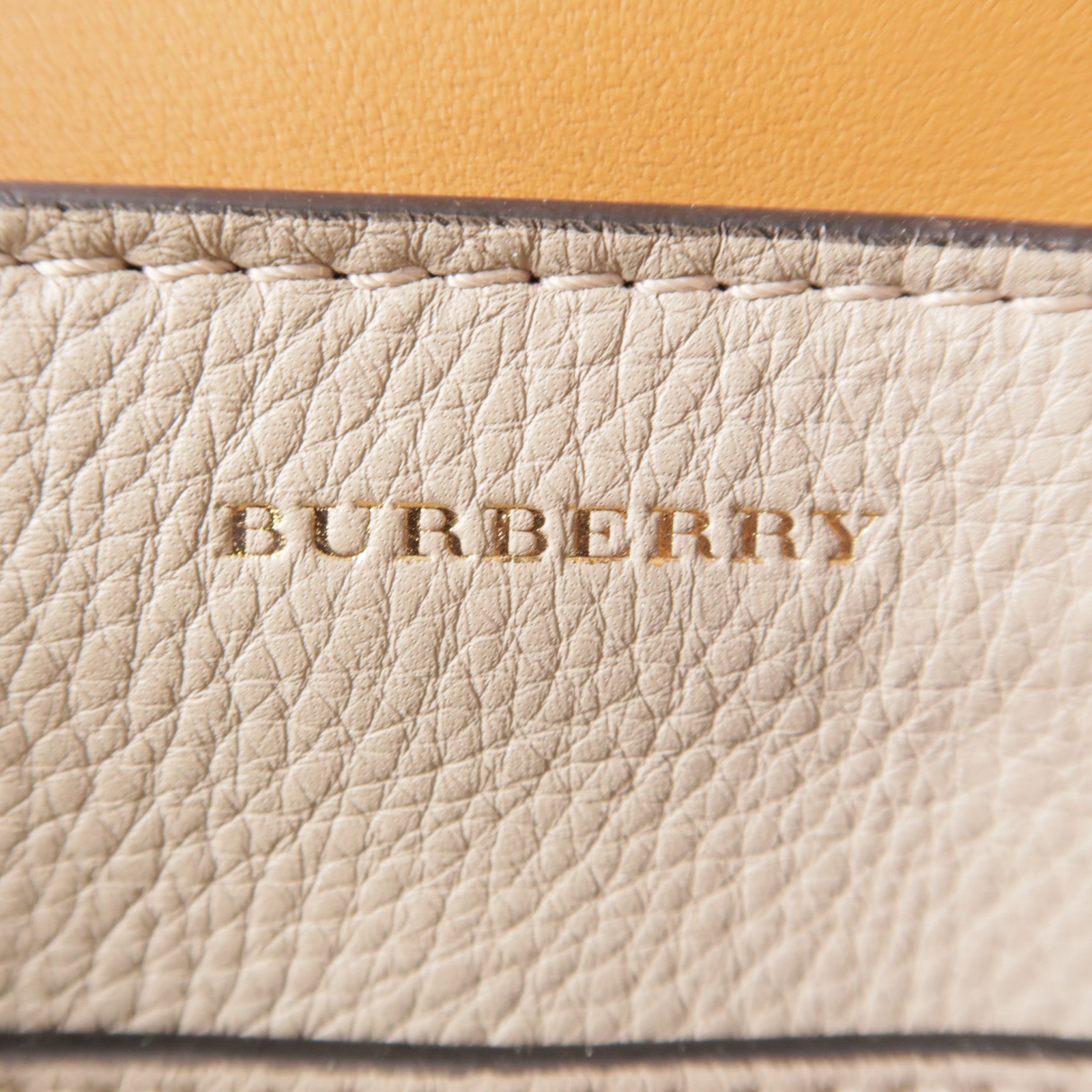 BURBERRY 牛皮皮革Shoulder Bag金扣手挽肩背兩用袋灰色