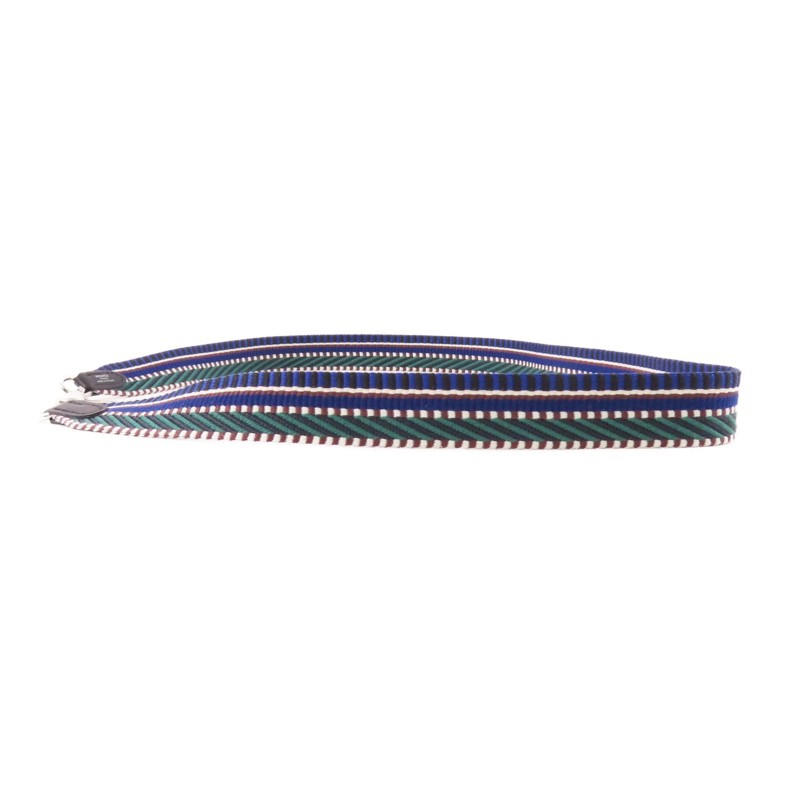 HERMES 帆布Shoulder Strap銀扣肩帶