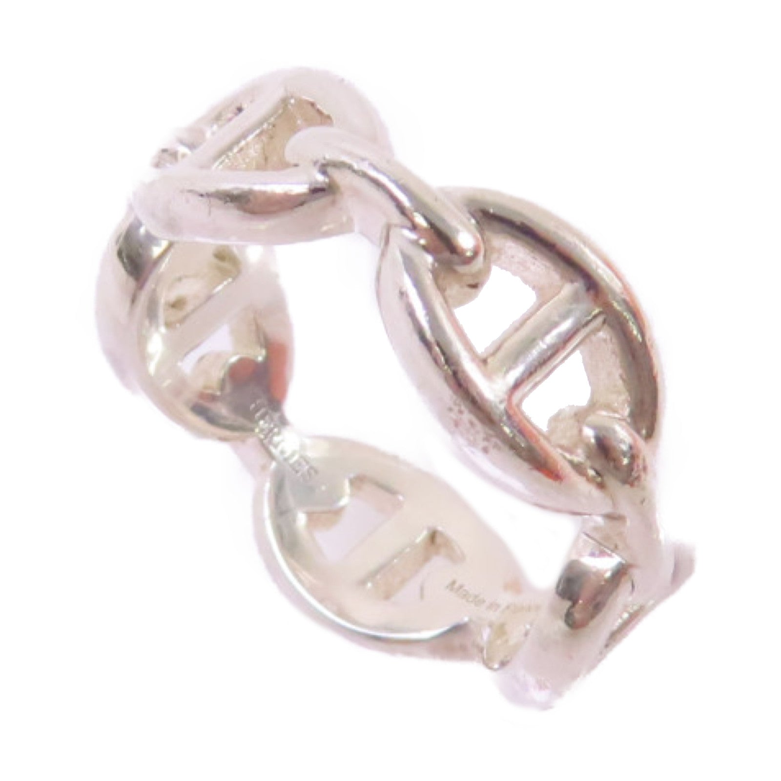 HERMES 925純銀Chain D Ancre Enchainee Small Model Ring戒指#52/US#5.5