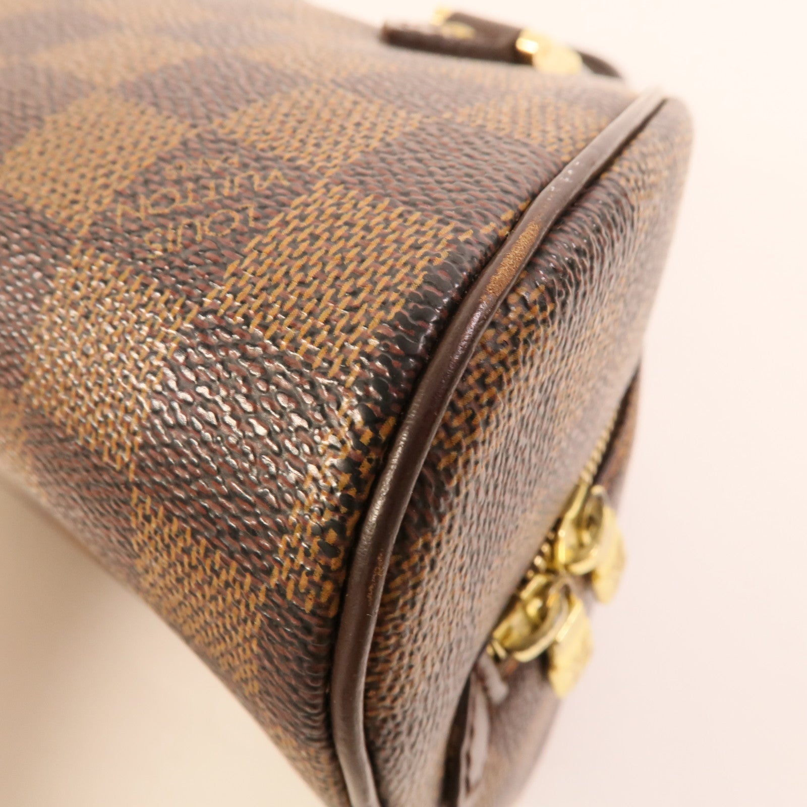 LOUIS VUITTON Damier Rivera Mini金扣手挽袋
