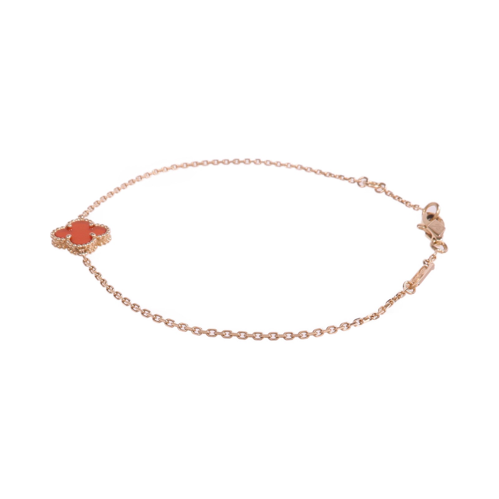 Van Cleef & Arpels 18K玫瑰金Sweet Alhambra Bracelet紅玉髓手鏈