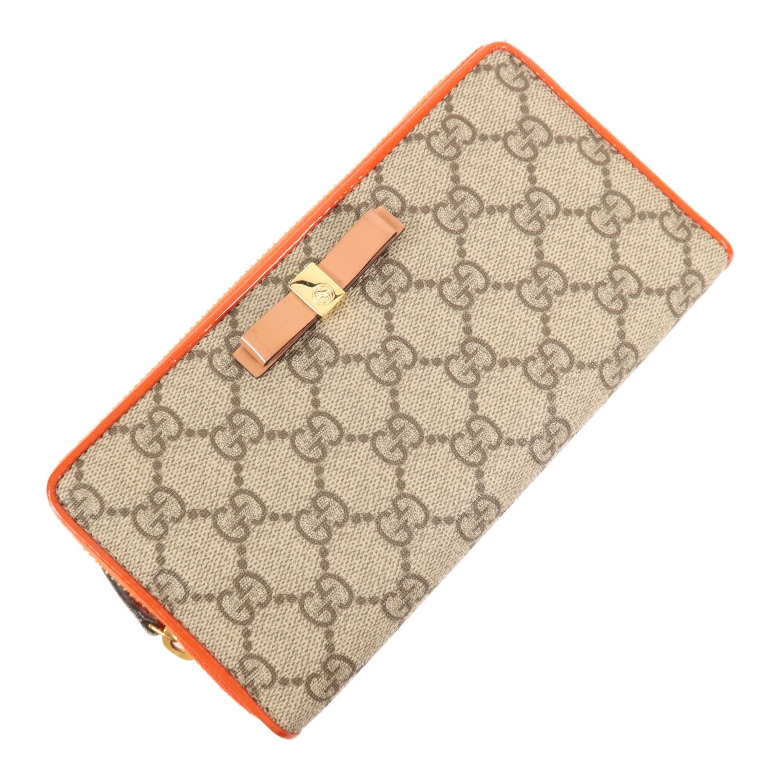 GUCCI 塗層帆布Long Wallet金扣長錢包