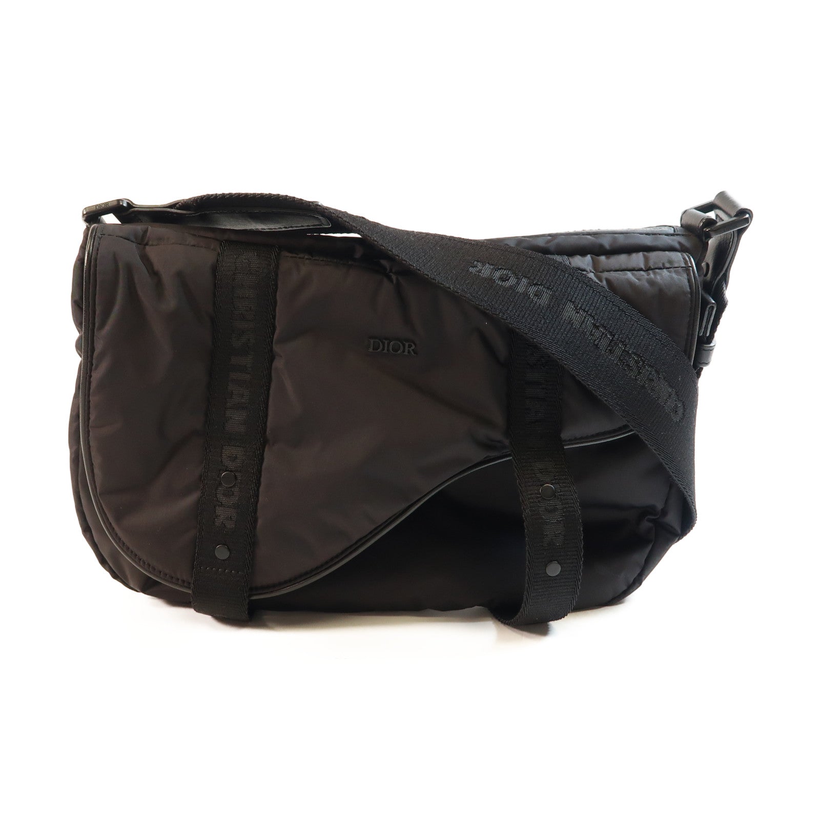 Dior 尼龍HOMME Nylon Saddle Messenger黑扣肩背袋