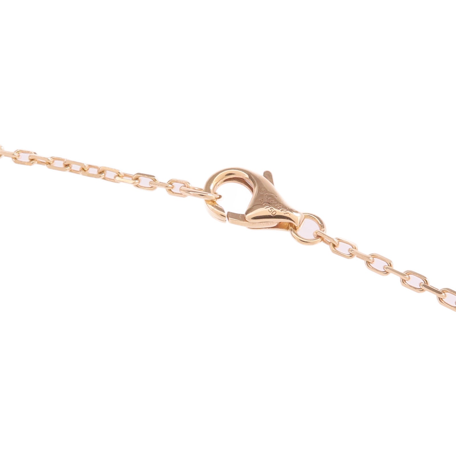 CARTIER 18K玫瑰金Love Necklace Paved鑽石項鍊