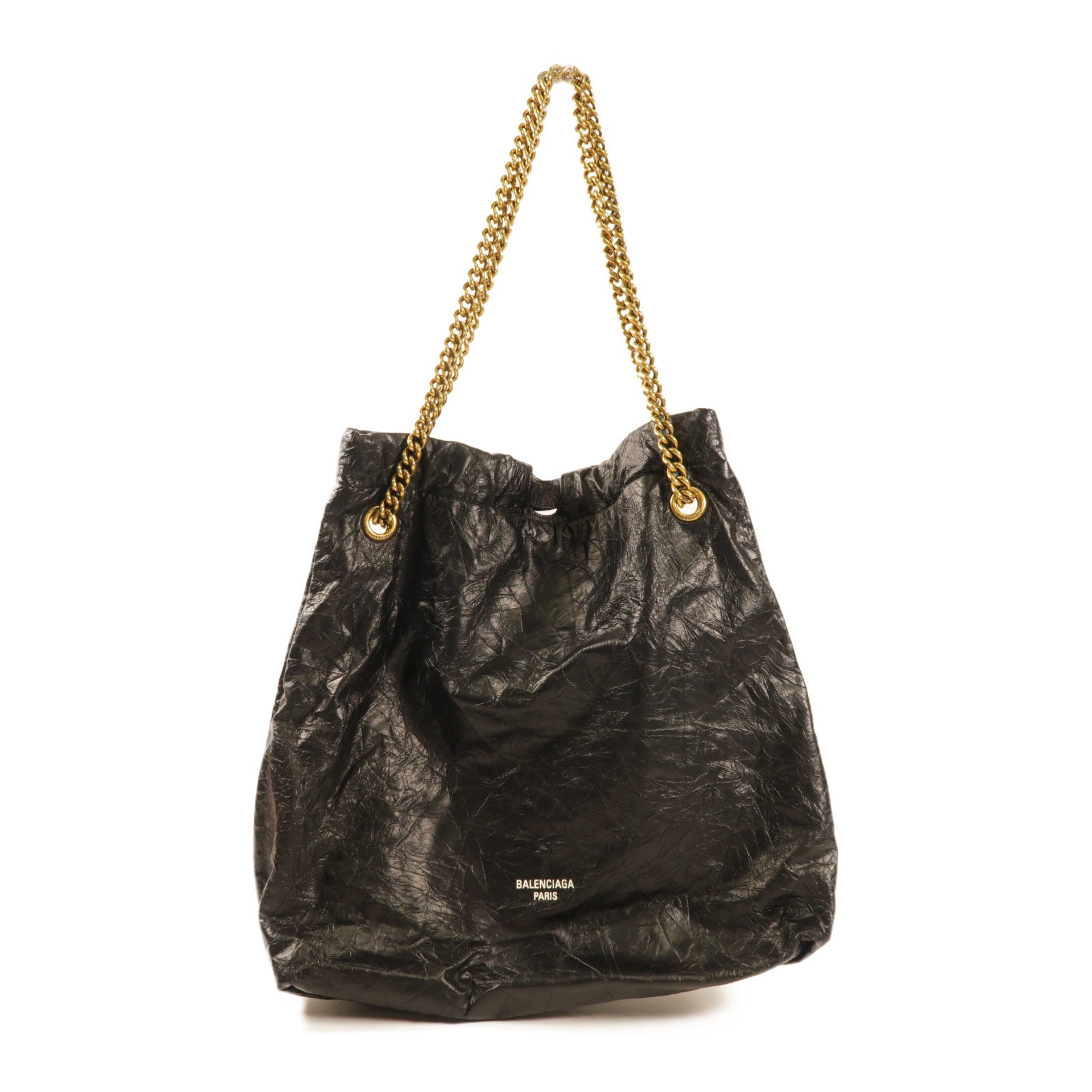 BALENCIAGA 牛皮皮革Crush Medium Tote Bag肩背袋
