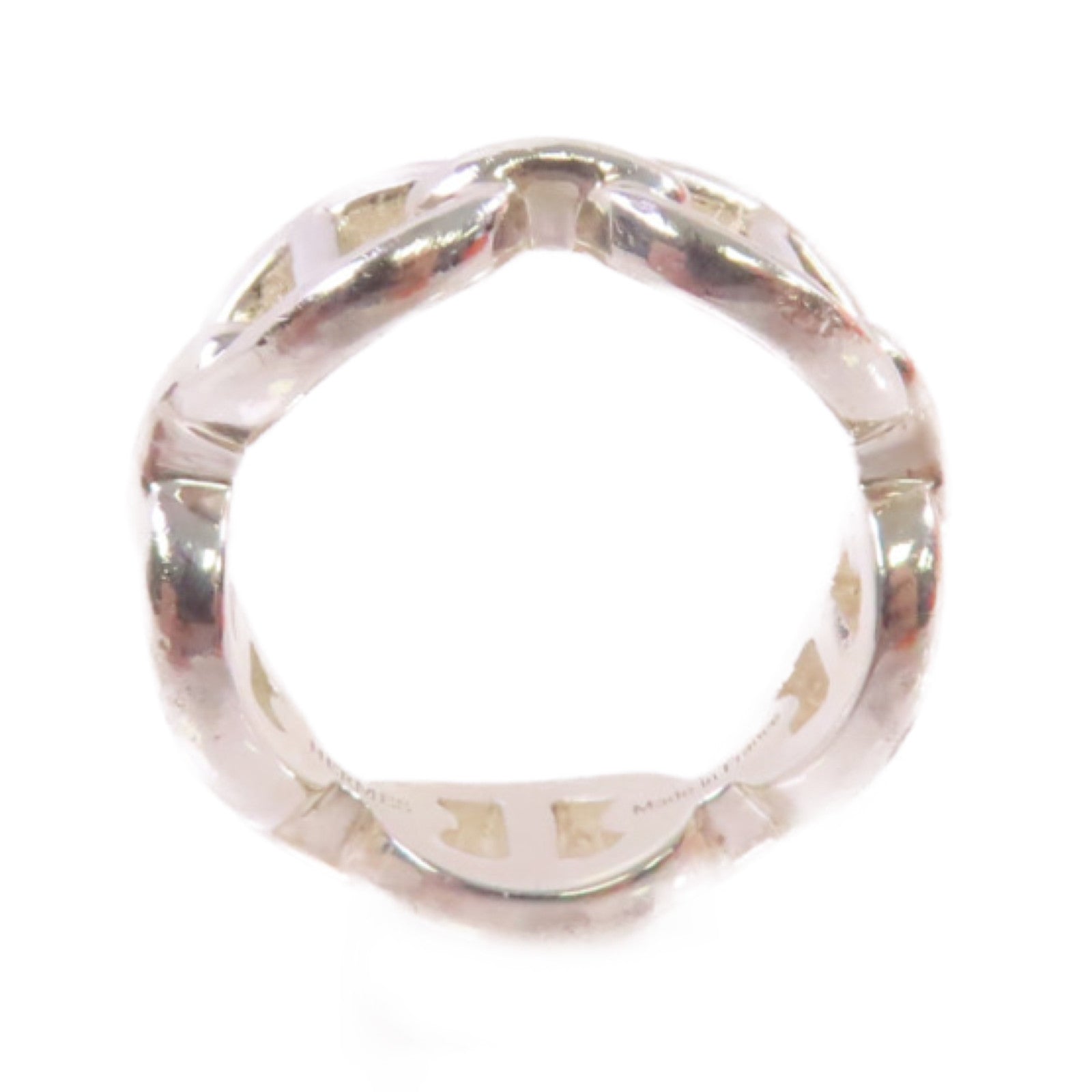 HERMES 925純銀Chain D Ancre Enchainee Small Model Ring戒指#52/US#5.5