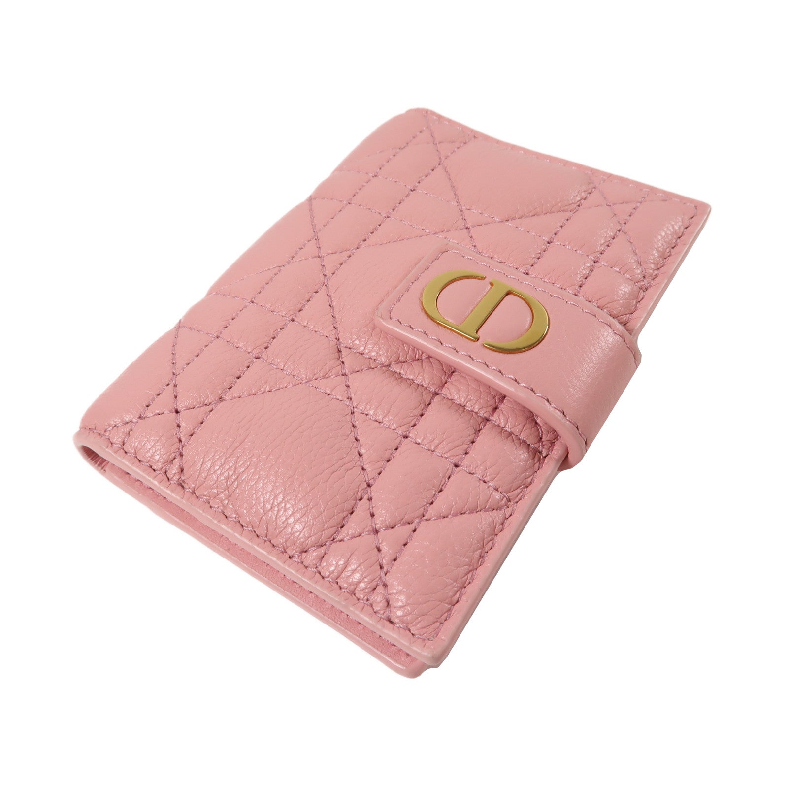 Dior 羊皮皮革Card Case金扣卡片套粉紅色