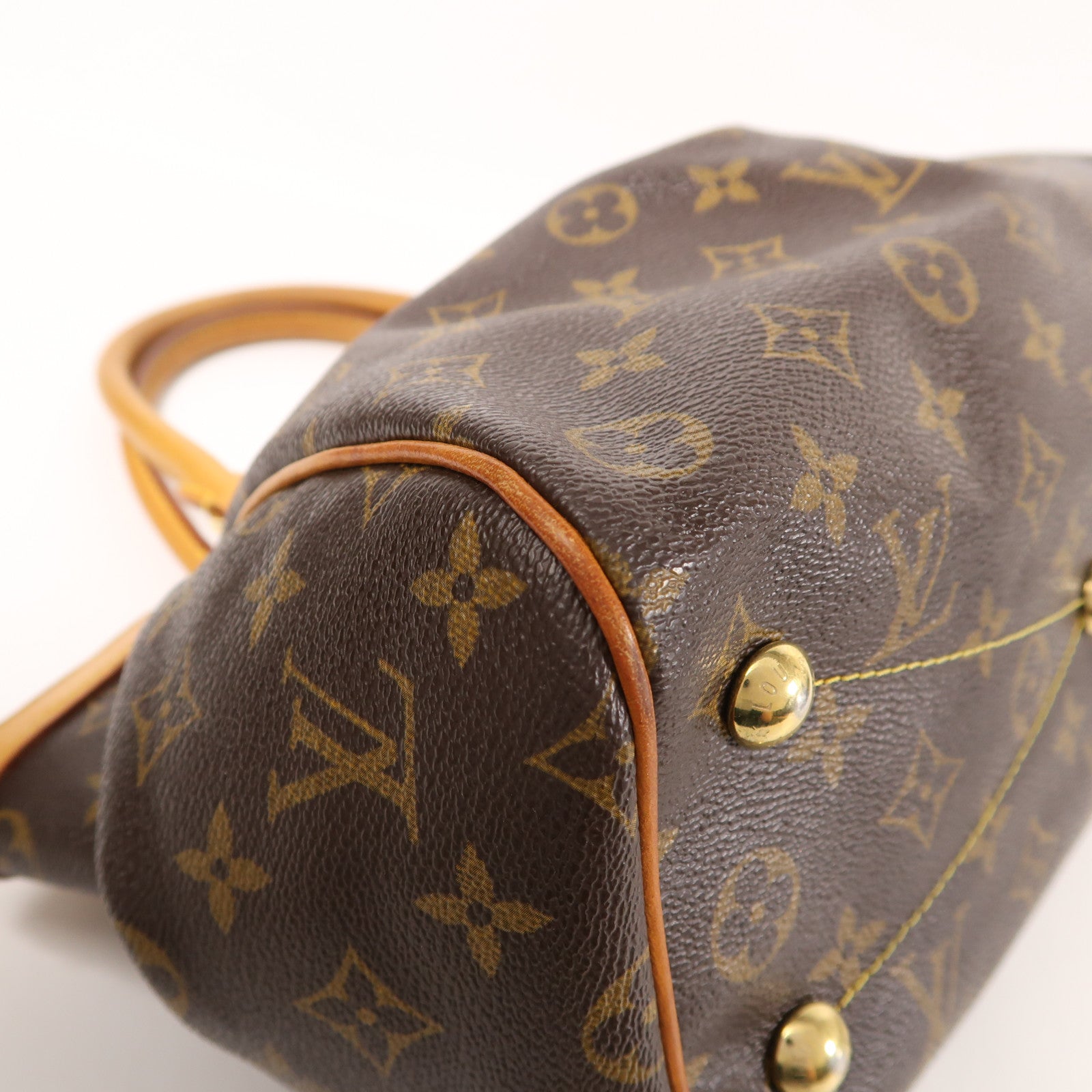 LOUIS VUITTON LV GHW Tivoli PM Shoulder Handbag M40143 Monogram Brown