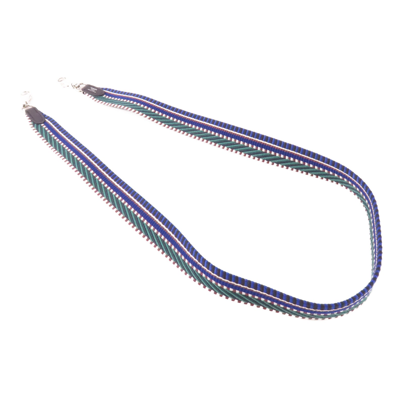 HERMES 帆布Shoulder Strap銀扣肩帶