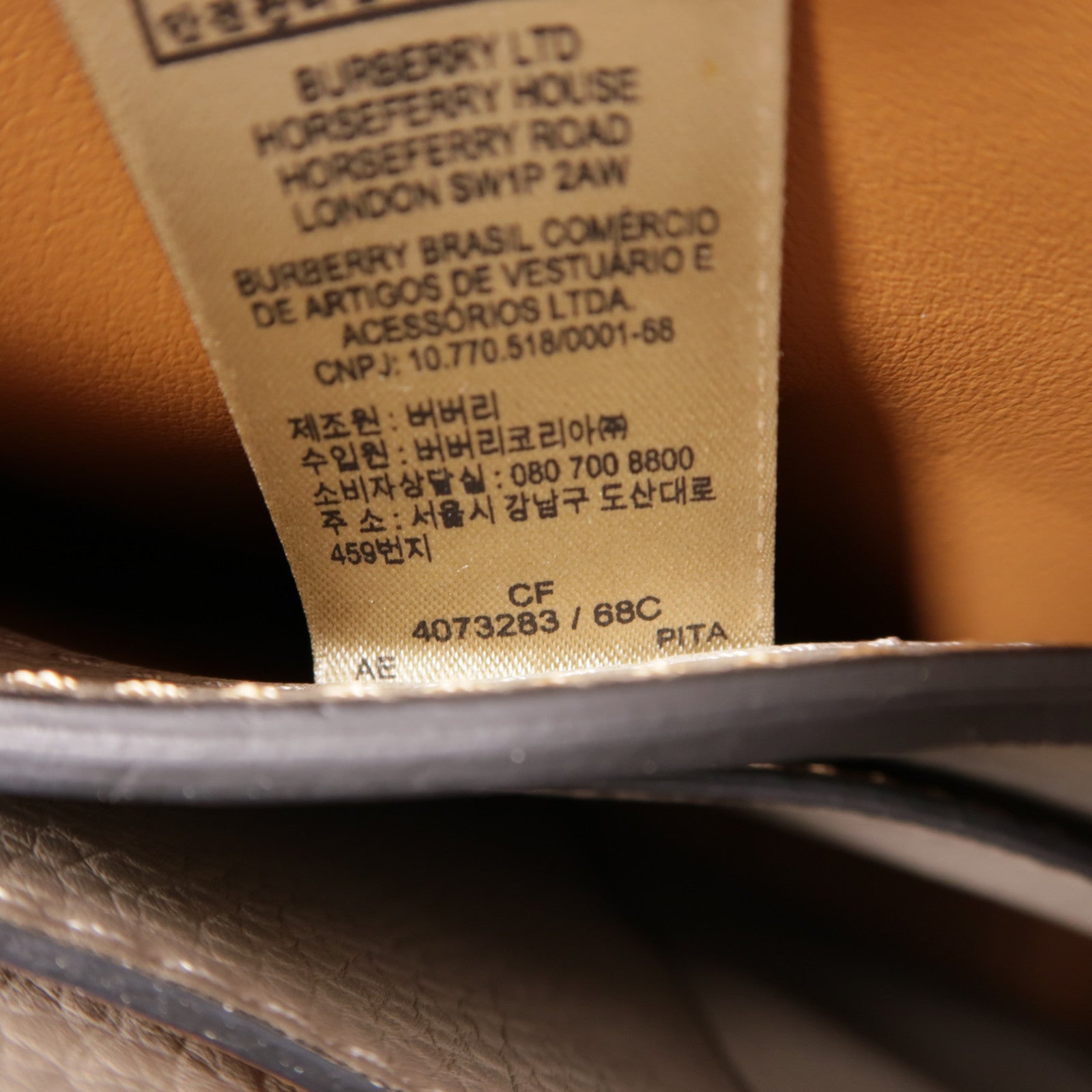 BURBERRY 牛皮皮革Shoulder Bag金扣手挽肩背兩用袋灰色