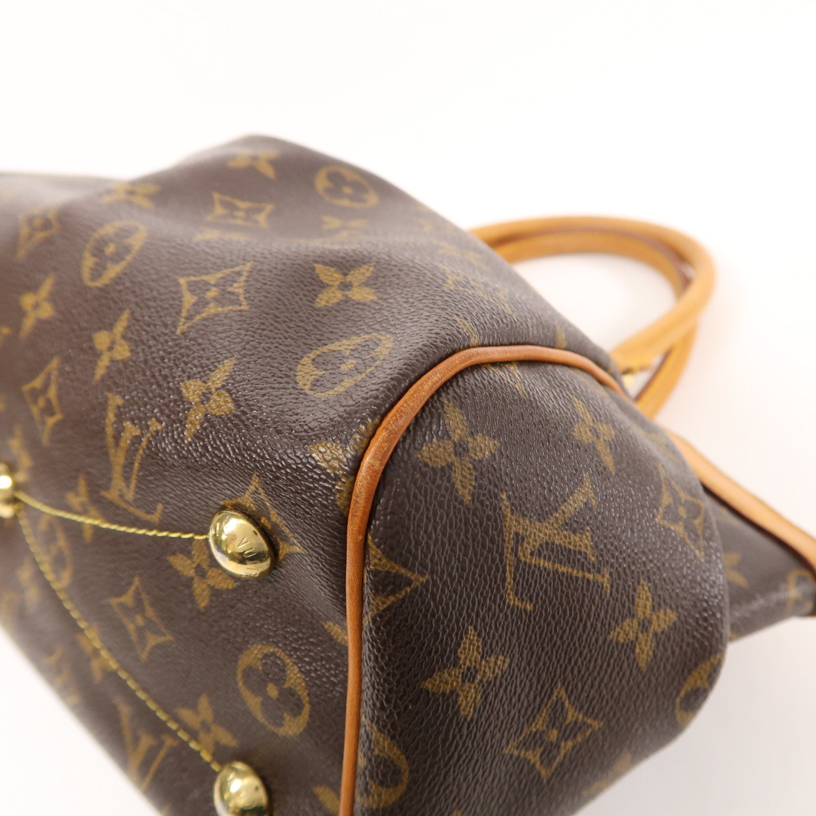 LOUIS VUITTON LV GHW Tivoli PM Shoulder Handbag M40143 Monogram Brown